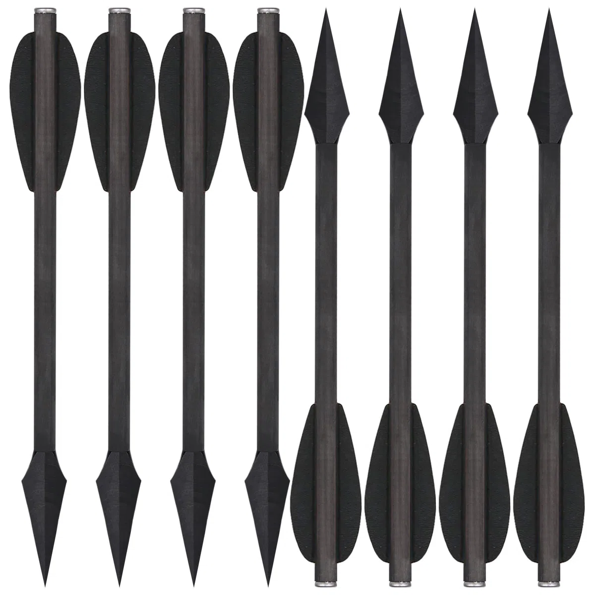 6.3" Pistolet Arbalète Flèches, Mini Carbone Boulons Flèches D'arbalète avec Pointes Broadhead Flèches de Chasse pour 50-80lbs Arbalète Tir à l'arc Pistolet Tir Cible Pratique