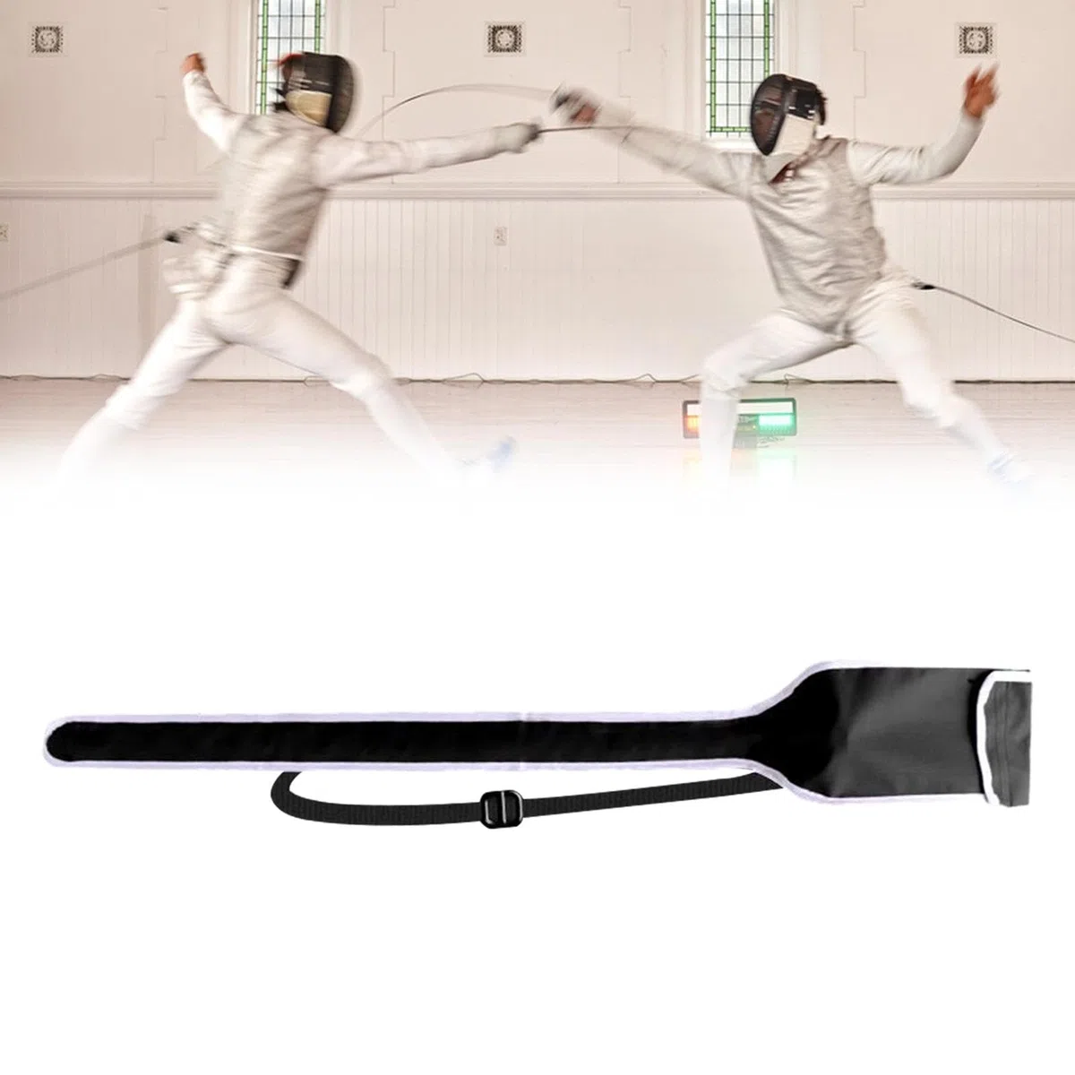 Baoblaze Sac d'épée d'escrime pour Adultes, écharpe d'épée d'escrime Professionnelle avec Sangle réglable, Housse d'épée d'escrime, Sac de Rangement d'escrime