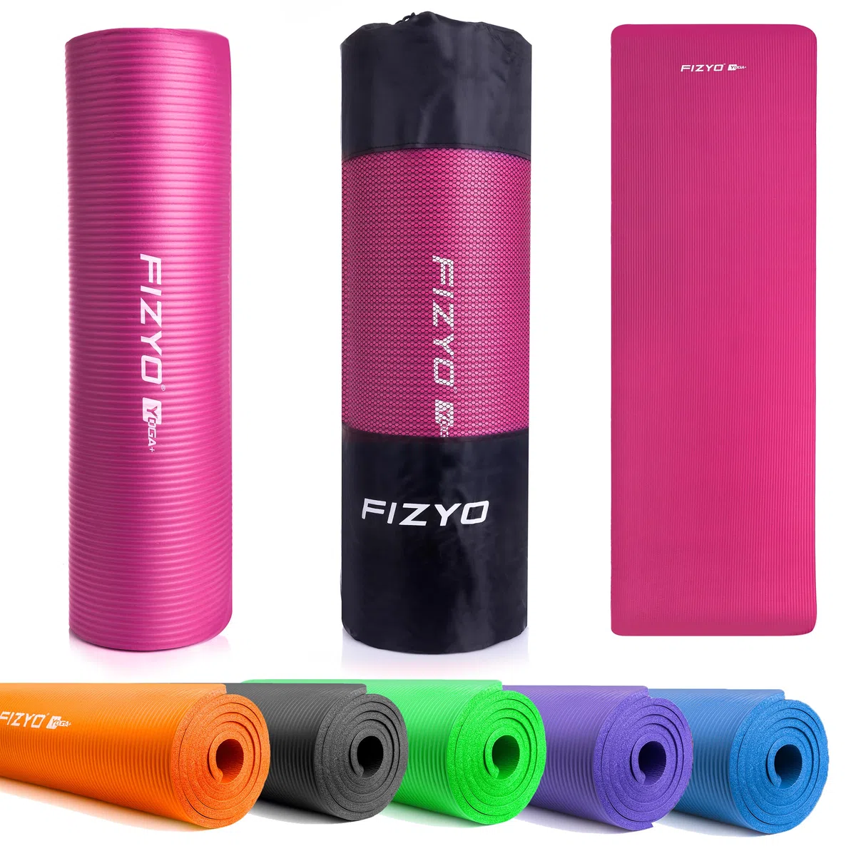 FIZYO Tapis de Yoga: Conçu pour Yoga, Gymnastique, Fitness & Récupération | Fabriqué en Mousse NBR & Caoutchouc Synthétique | Dimensions: 183 x 61 x 1 cm