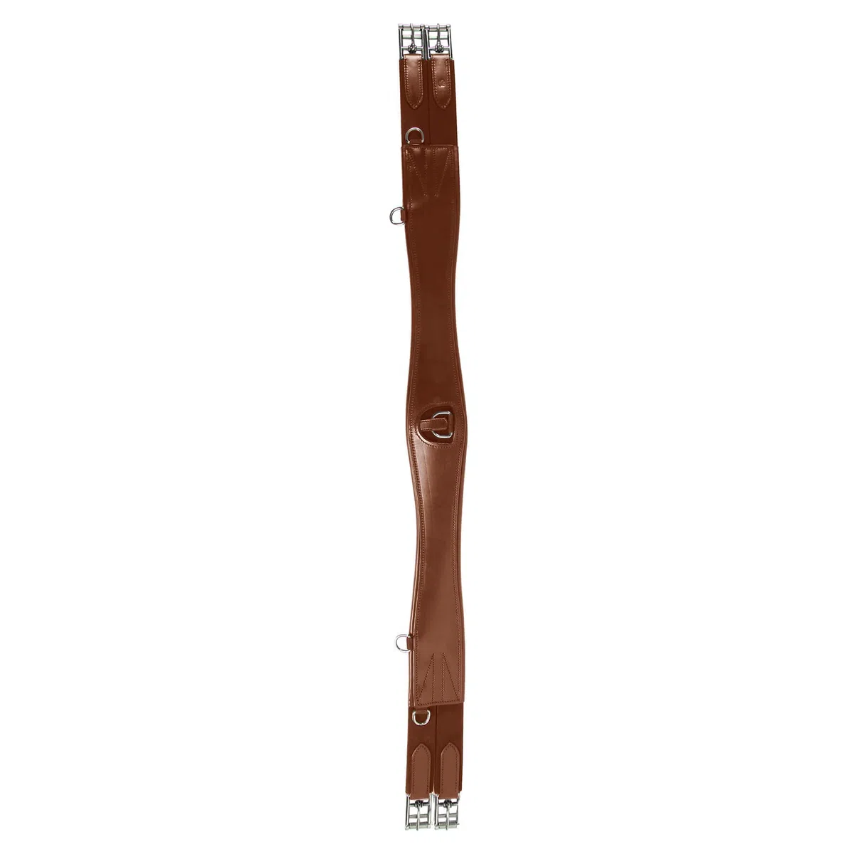 Wembley Sangle de selle en cuir marron – avec élastique 125