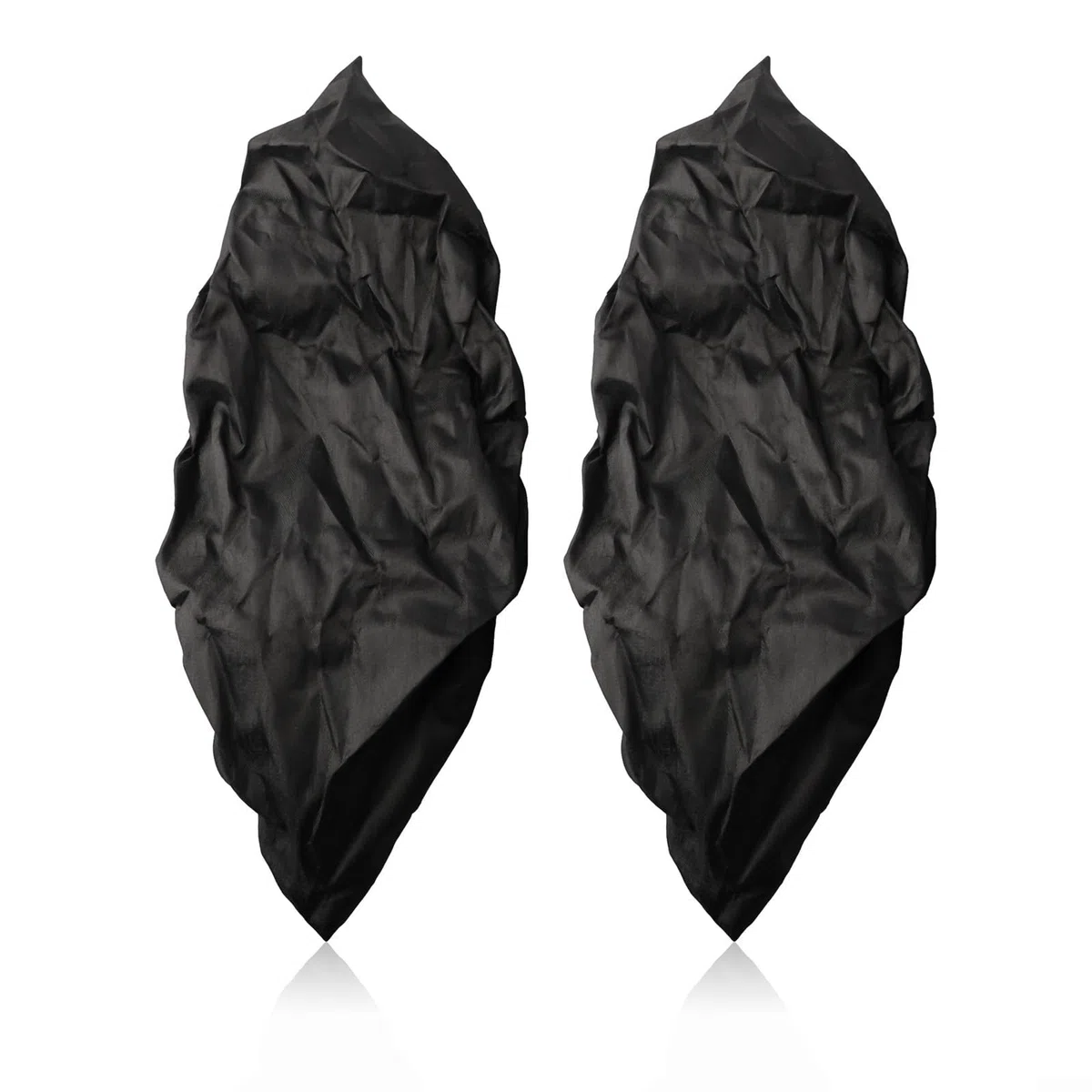 Lot de 2 housses de protection de roues de patins à roulettes en tissu Oxford épais avec ouverture de bande élastique pour les roues de moins de 45 et 4 x 72 mm à 4 x 90 mm Noir