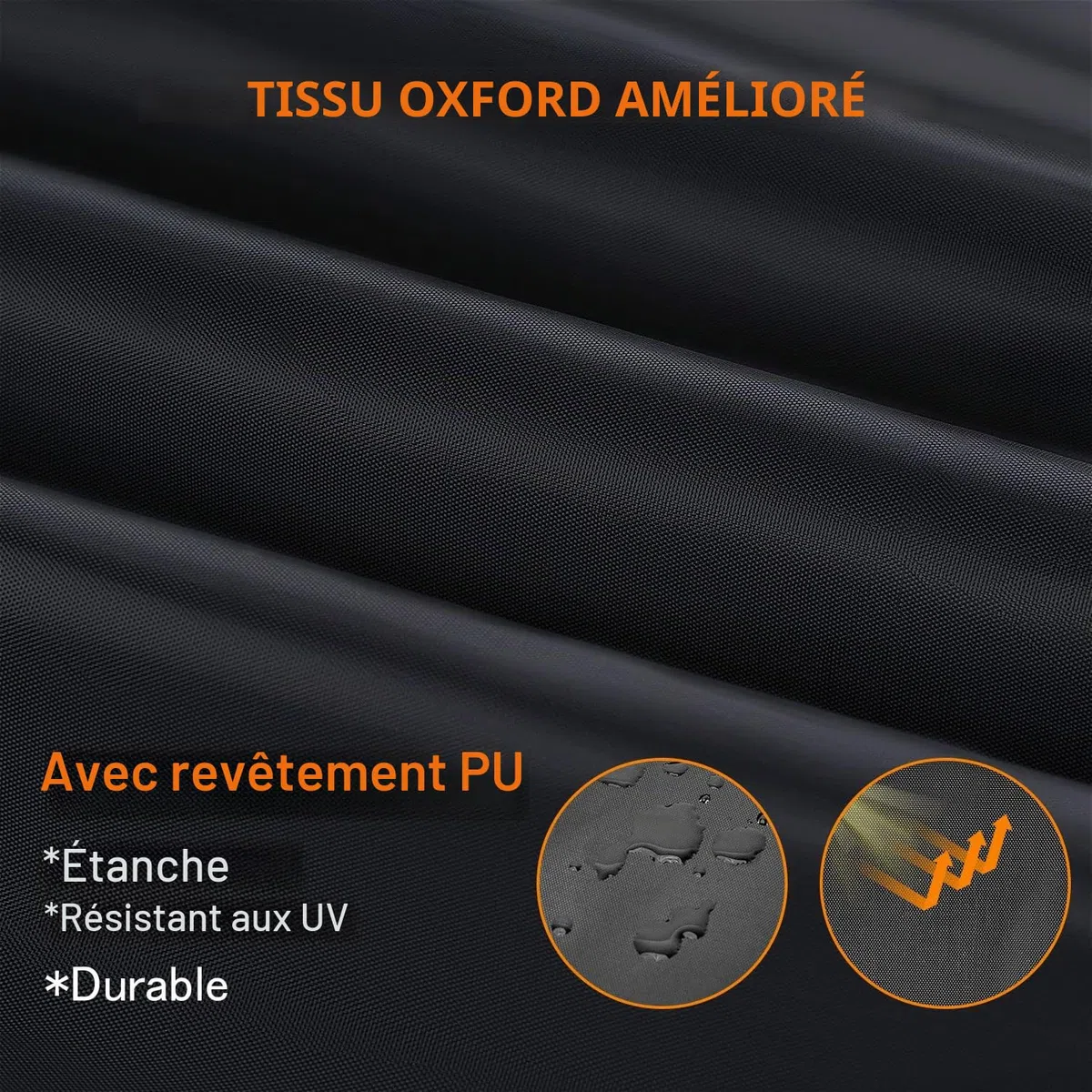 Housse Velo Exterieur Protection Bache Velo Exterieur Imperméable, Housse Protection Vélo Anti-Poussière Anti-UV Pluie Neige pour Vélos, Noir 200*110*70cm, Tissu 210D Premium
