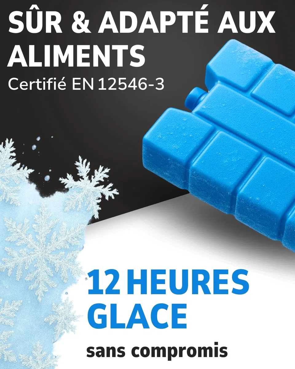 ToCi Lot de blocs réfrigérants pour sac isotherme ou glacière, de 200 ml chacun, 8
