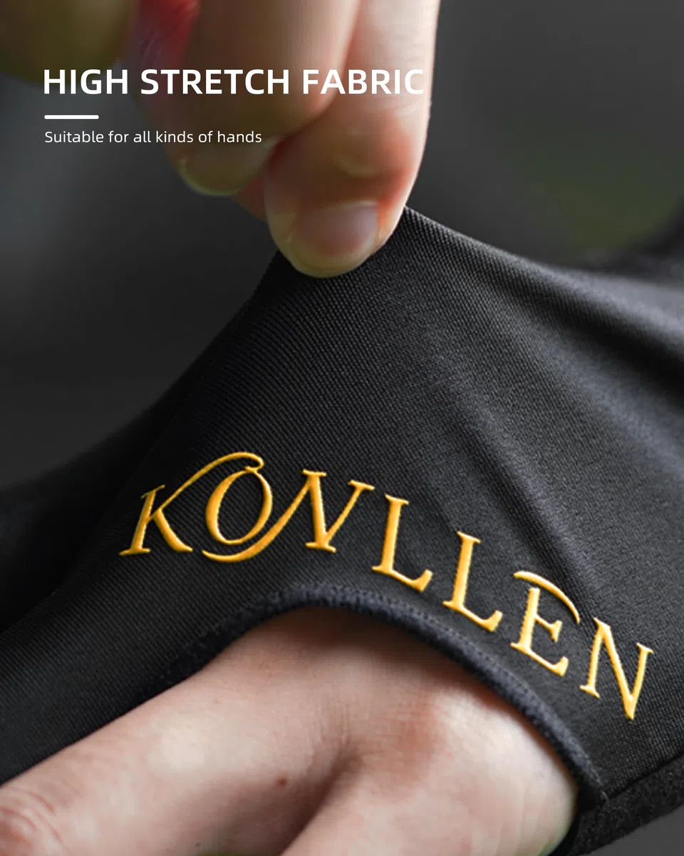 KONLLEN Gants de billard pour main gauche/main droite L/XL Gants de billard professionnels antidérapants réglables respirants Tailles populaires pour homme et femme