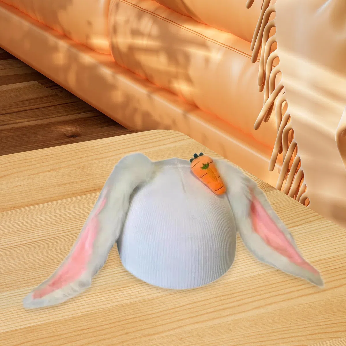 Oshhni Housse de Casque de Ski avec Oreilles de Lapin Décoration de Casque de Ski Cadeau Adorable Décoration Amusante Garder au Chaud Accessoires