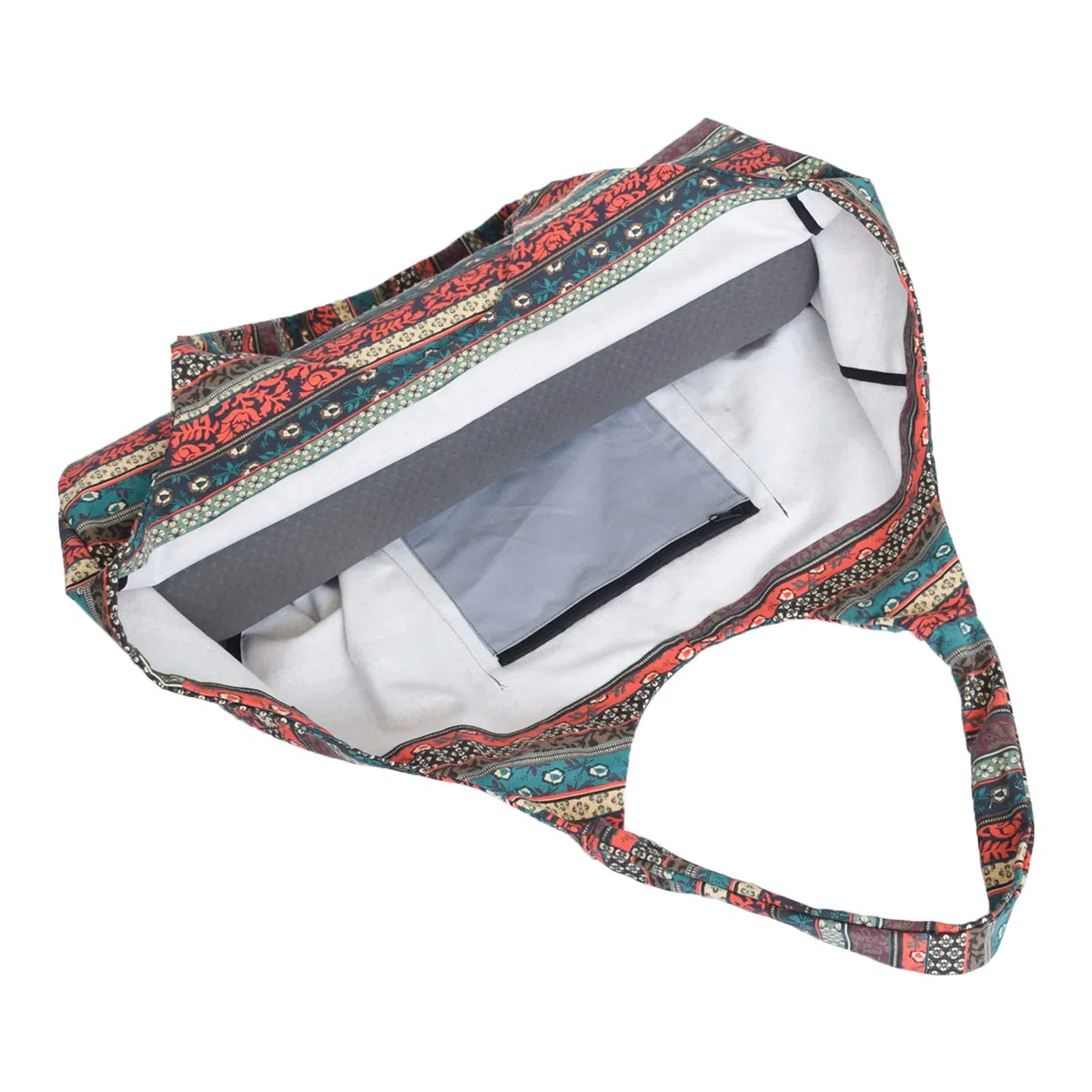 Sac de Rangement pour Tapis de Yoga - Grand Sac fourre-Tout avec Poche et Poche intérieure zippée, pour Homme et Femme