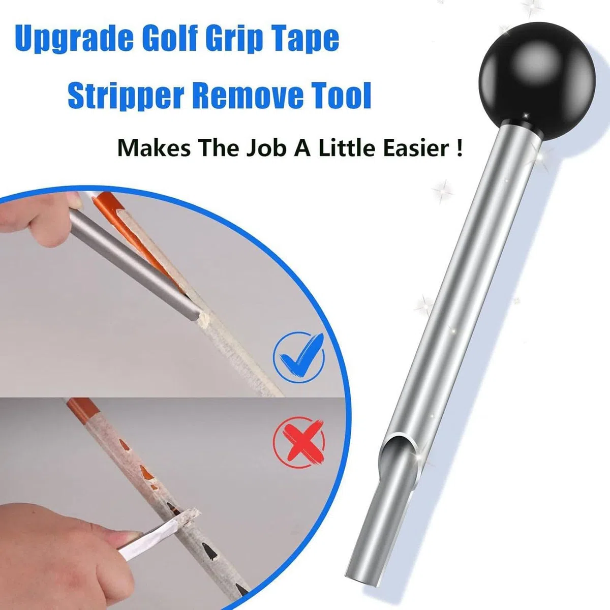 Outil de Réparation de Grip de Club de Golf pour Enlever Le Ruban Adhésif et Réparer Les Grips. Accessoires de Golf Pratiques.