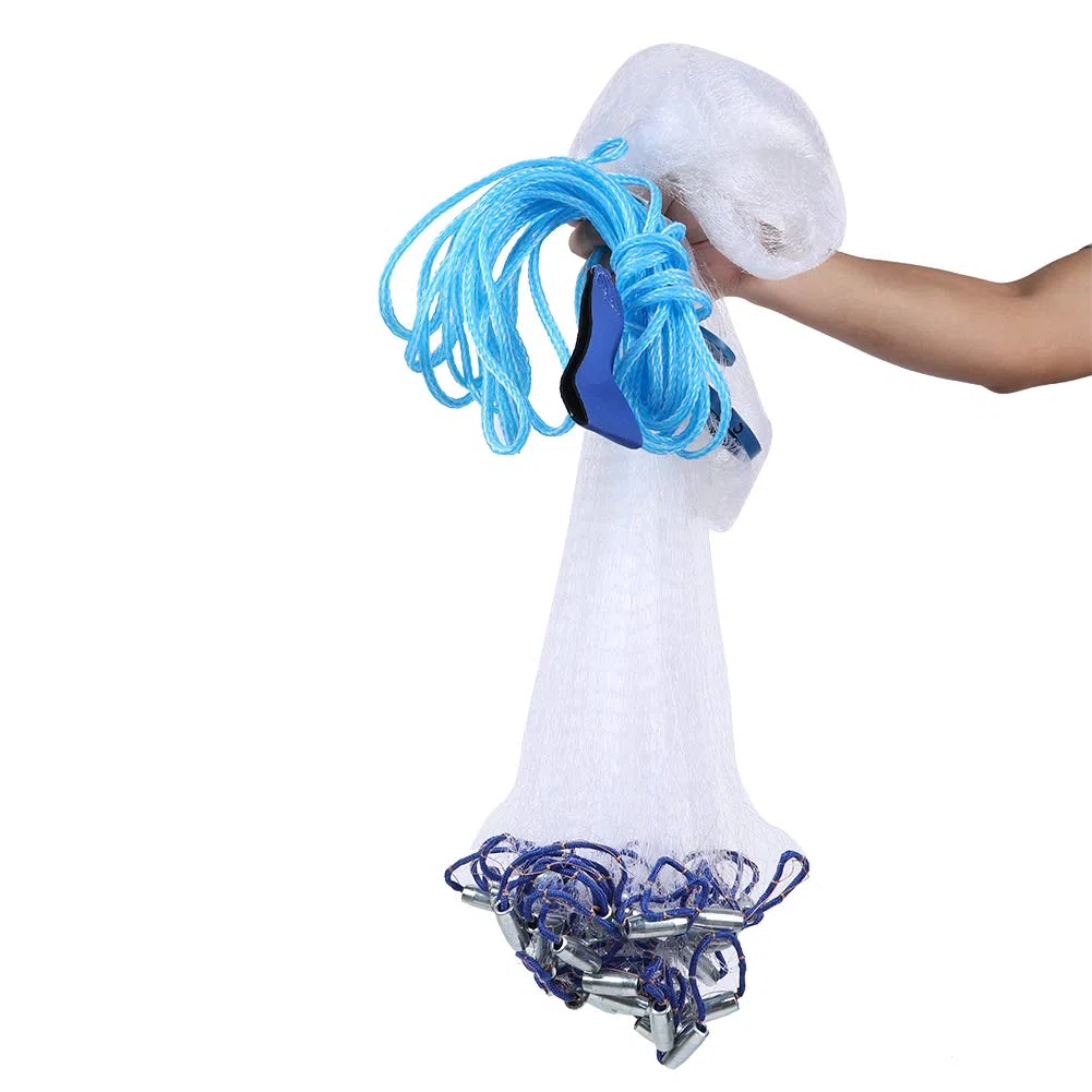 Filet De Peche Mer - Carrelet De Peche - Monofilament de Nylon pour Piège à Appâts et Poissons - Accessoire De Piège De Réseau De Pêche Portatif Durable à Lancer à La Main