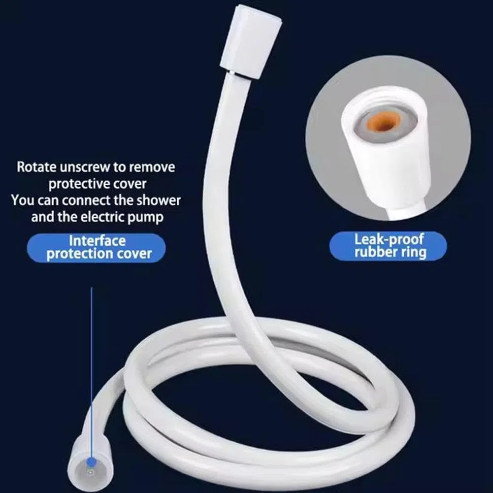 Kit Douche de Camping, Douche Portable Douche de Camping Pompe de Douche Électrique Rechargeable avec Tête de Douche Vanne D'arrêt et Batterie 5000mAH intégrée pour Extérieure,Camping,Randonnée
