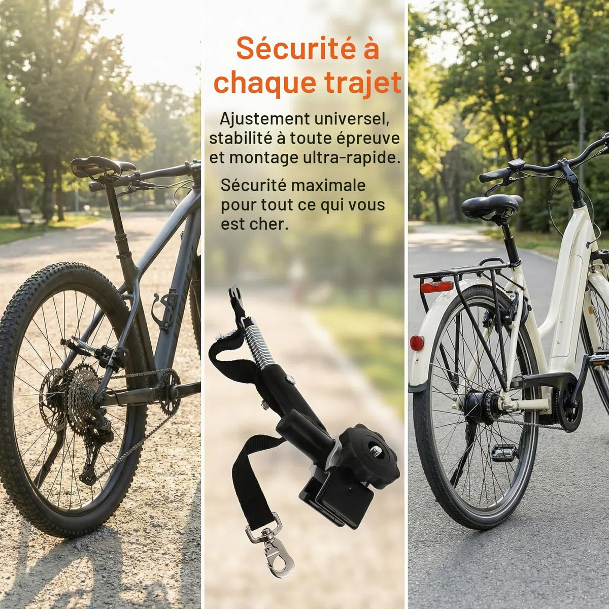 Attache Remorque Velo, Fixation Remorque Velo Universal Bike Libération Vélo Coupleur Adaptateur pour Enfants Enfant Pet Vélo Cargo