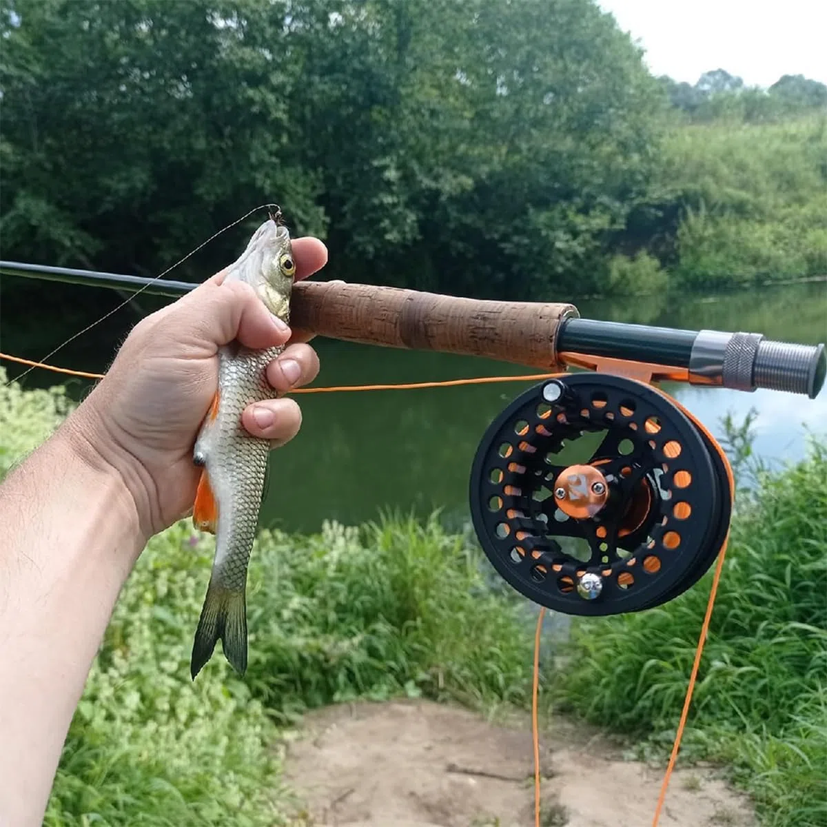 Namvo Moulinet de canne à pêche en métal, spécial pêche à la mouche, siège de moulinet à double bras oscillant, solide et durable