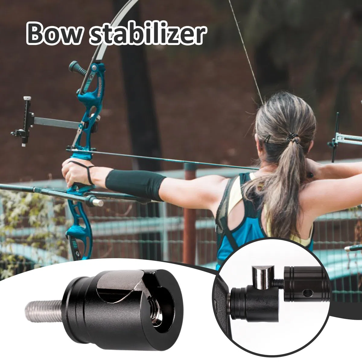 Teksome Stabilisateur d'arc pour Arc à poulies - Adaptateur d'équilibrage pour Arc à poulies | Support de Montage pour Accessoires d'arc Classique à poulies