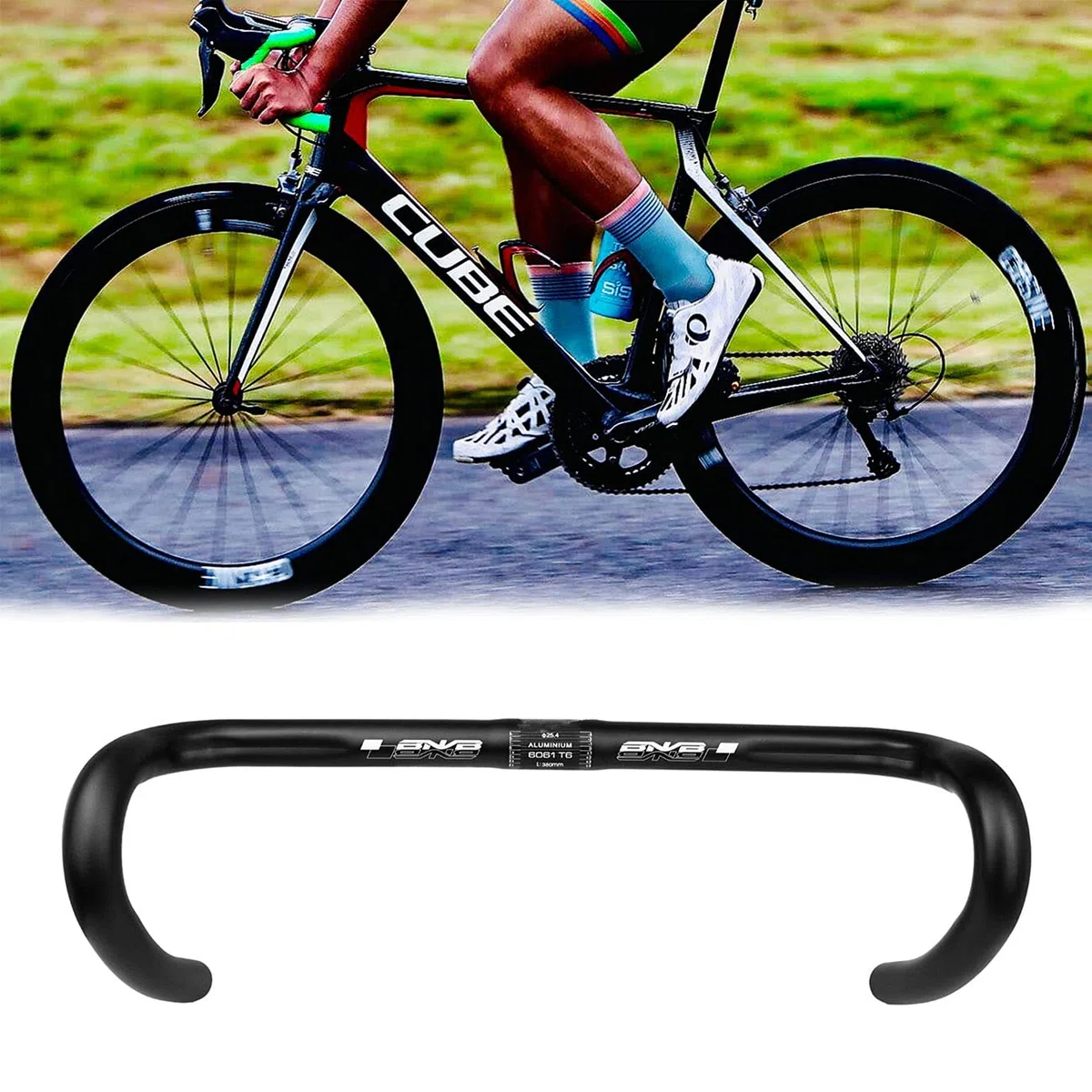 Guidon de Vélos de Route 25.4MM/31.8MM Aluminium Alliage Guidolines de vélo,Goutte Bar Guidon Bent 380/400/420MM
