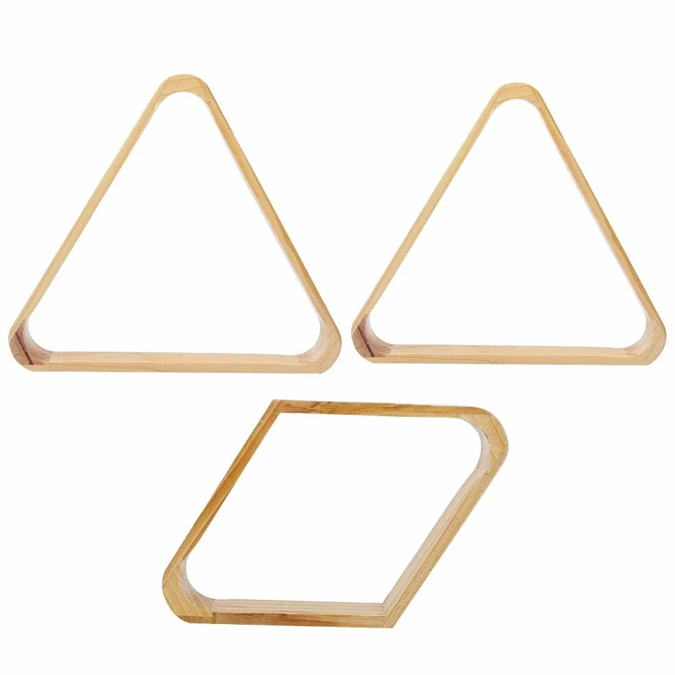Alomejor Support de Boule de Billard Triangle Professionnel en Bois et Support de Boule de Billard en Diamant Accessoire de Table de Billard(American)