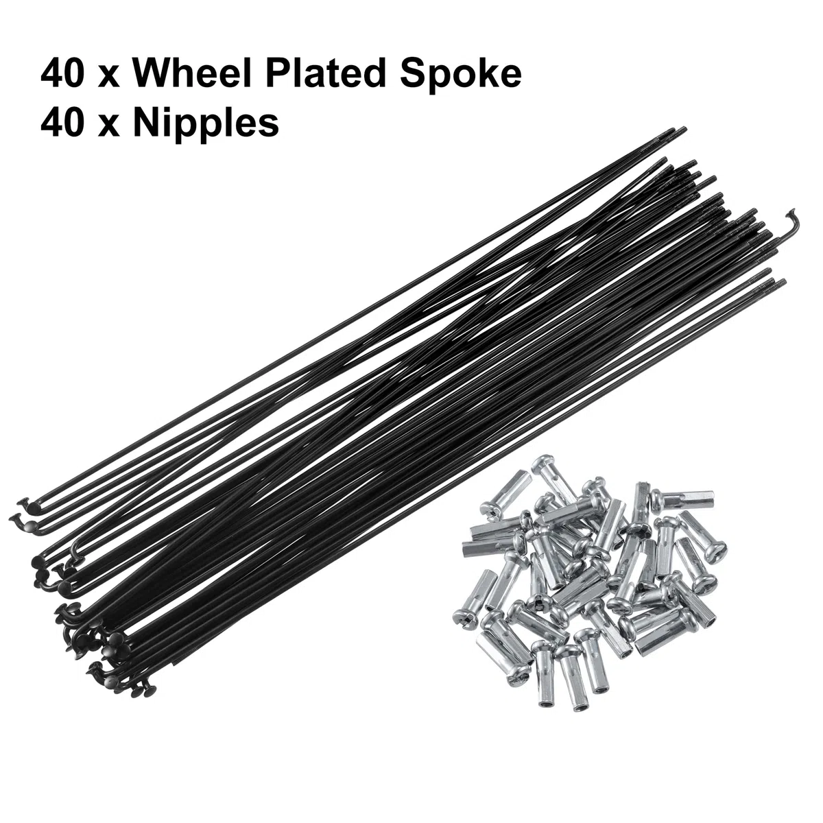 X AUTOHAUX 40 Pcs Vélo Acier Rayons 14G Vélo Rayon 232mm Longueur avec Mamelons