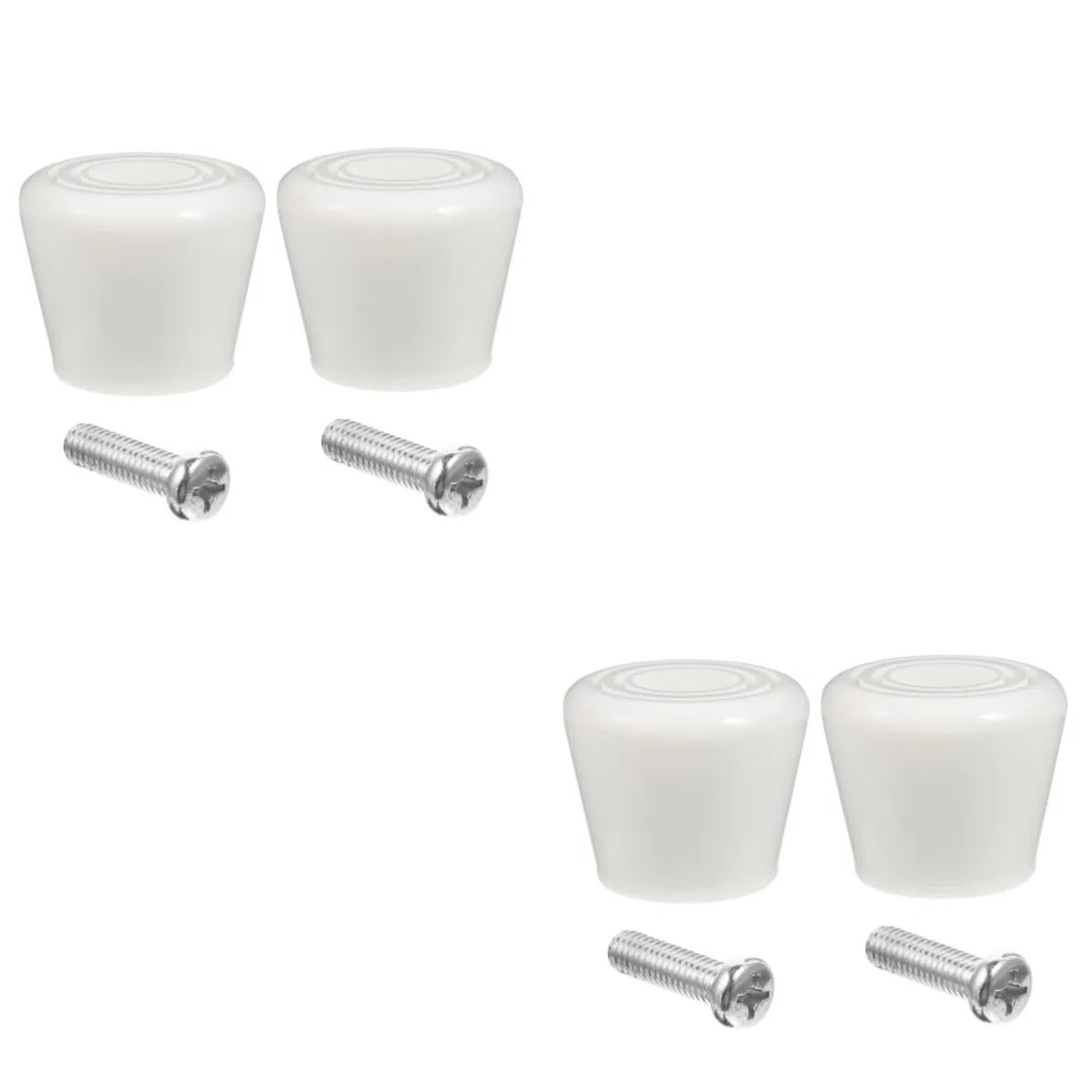 BESPORTBLE 4 Pièces Butées De Frein pour Patins à roulettes - Accessoires De Patinage avec Vis - Butées Dorteil Blanches pour Roller Freins De Patin à roulettes en Plastique Durable