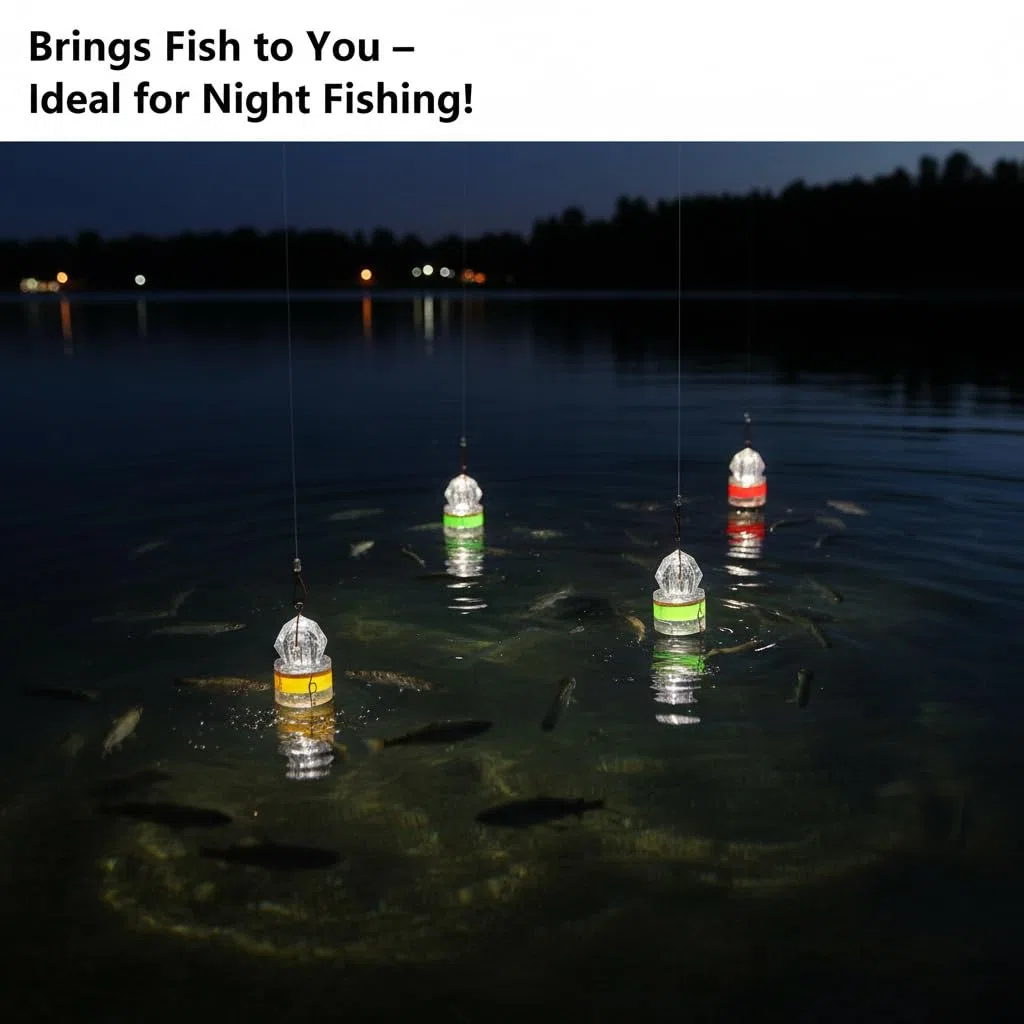 SUPVOX Lot De 10 Lumières Sous-Marines Led Étanches Pour Pêche De Nuit Lampe De Leurres Multicolore Pour Attirer Poissons Usage En Eau Profonde Jusqu’À 3280 Pieds