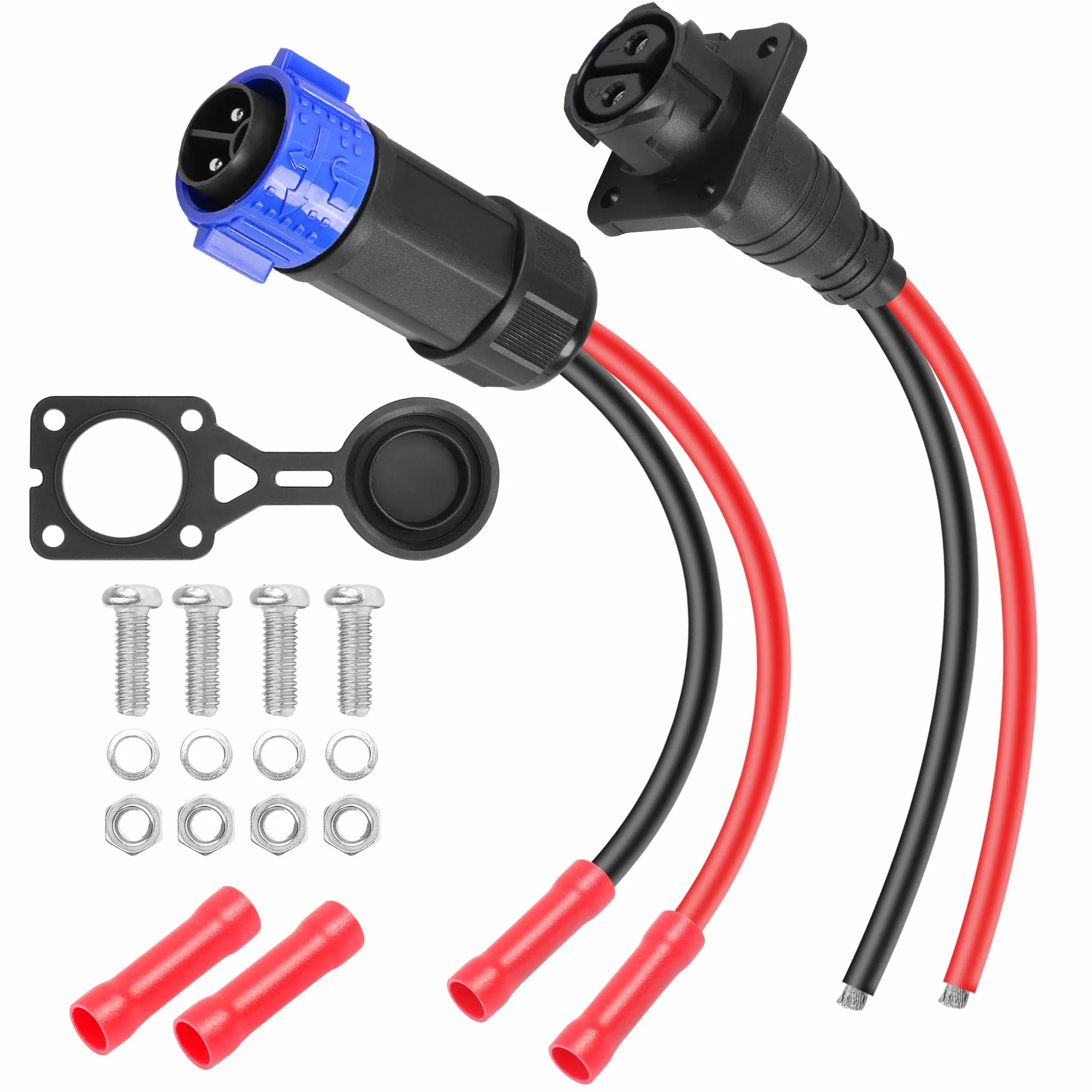 CERRXIAN Connecteur SCOT pour moteur à la traîne - Kit de connexion rapide - 2 broches - 12/24/36/48 V - Pour bateau de mer, moteur de pêche à la traîne kayak