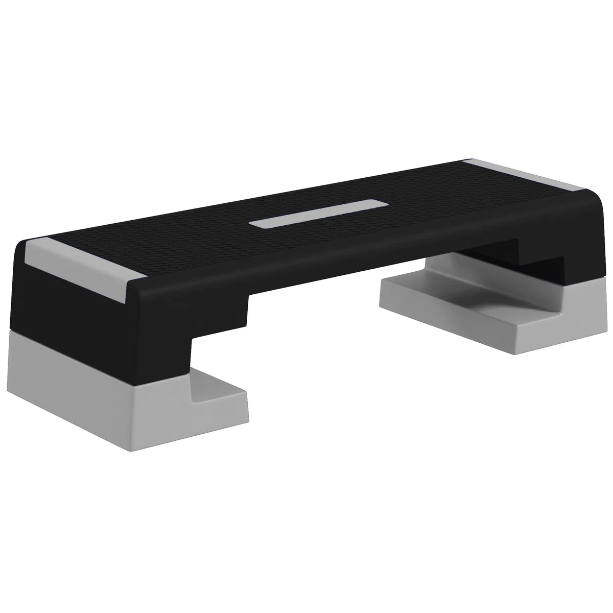 SPORTNOW Stepper réglable en hauteur avec marches amovibles et fond antidérapant, étape aérobic en ABS, 97 x 36 x 15/20/25 cm, gris