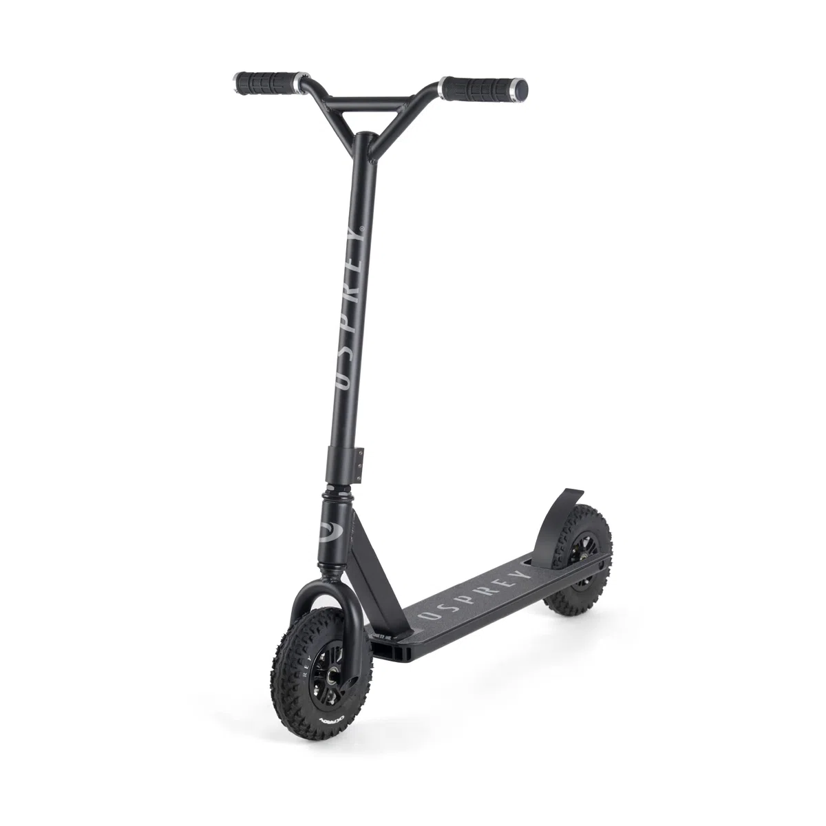 Osprey Dirt La Trottinette Tout-Terrain et Descente Adulte/Ados - Avec Plateau Aluminium Épais, Guidon BMX Acier Chromoly, Pneus 200 mm Crampons Caoutchouc Profonds, Frein acier Inox - en 5x Couleurs