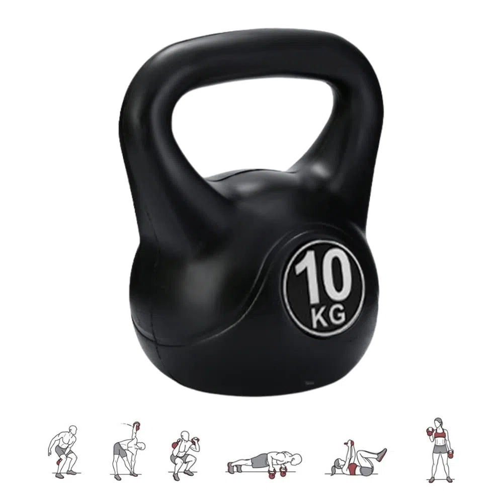 Kettlebell avec Revêtement en Néoprène et Ergonomique Poignée. Poids pour Entraînements de Fitness et Musculation.