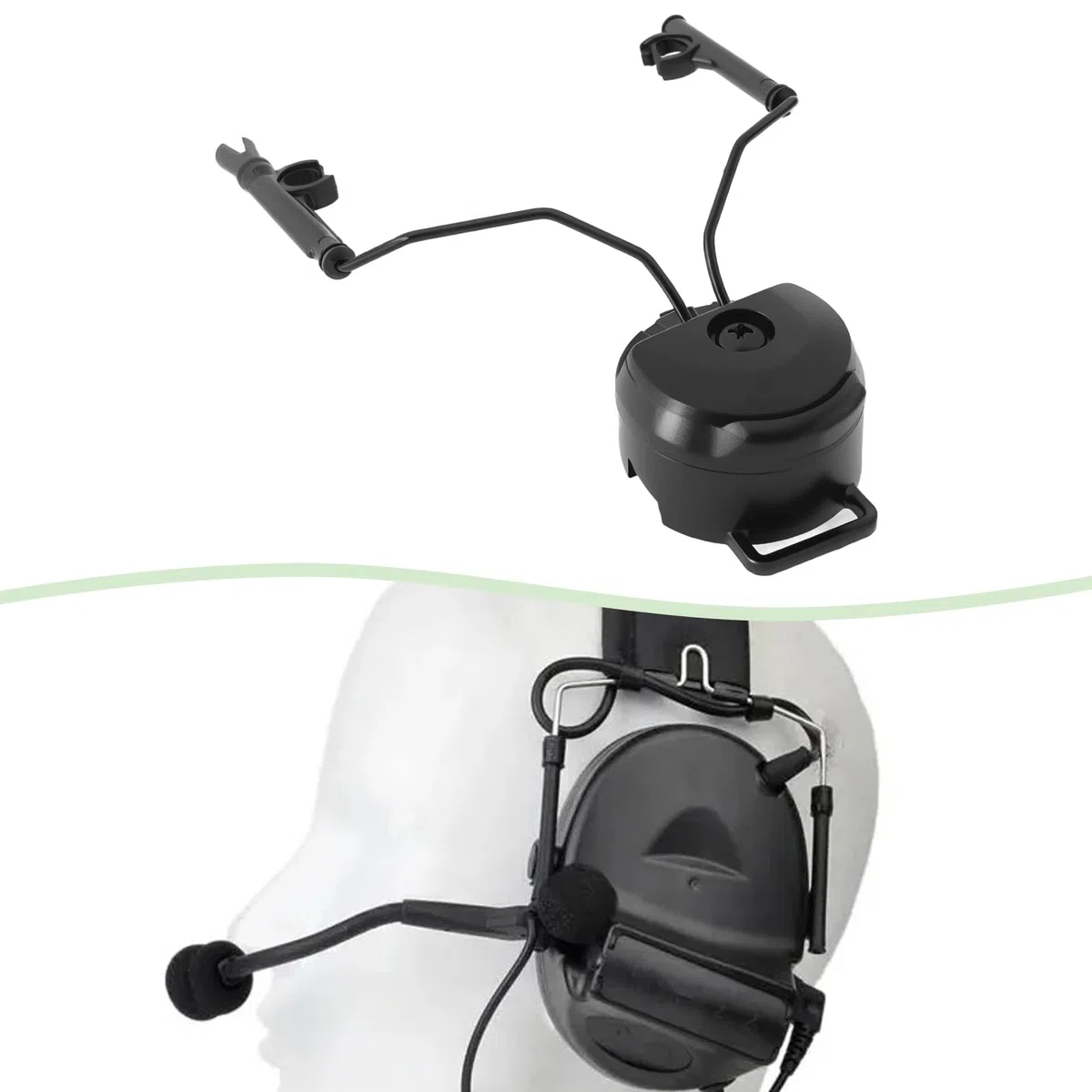 OTOTEC 1 paire d'adaptateurs tactiques pour rail de casque - Compatible avec prise en charge du casque Peltor Comtac - Pour connexion aux casques des séries Fast/ACH/MI