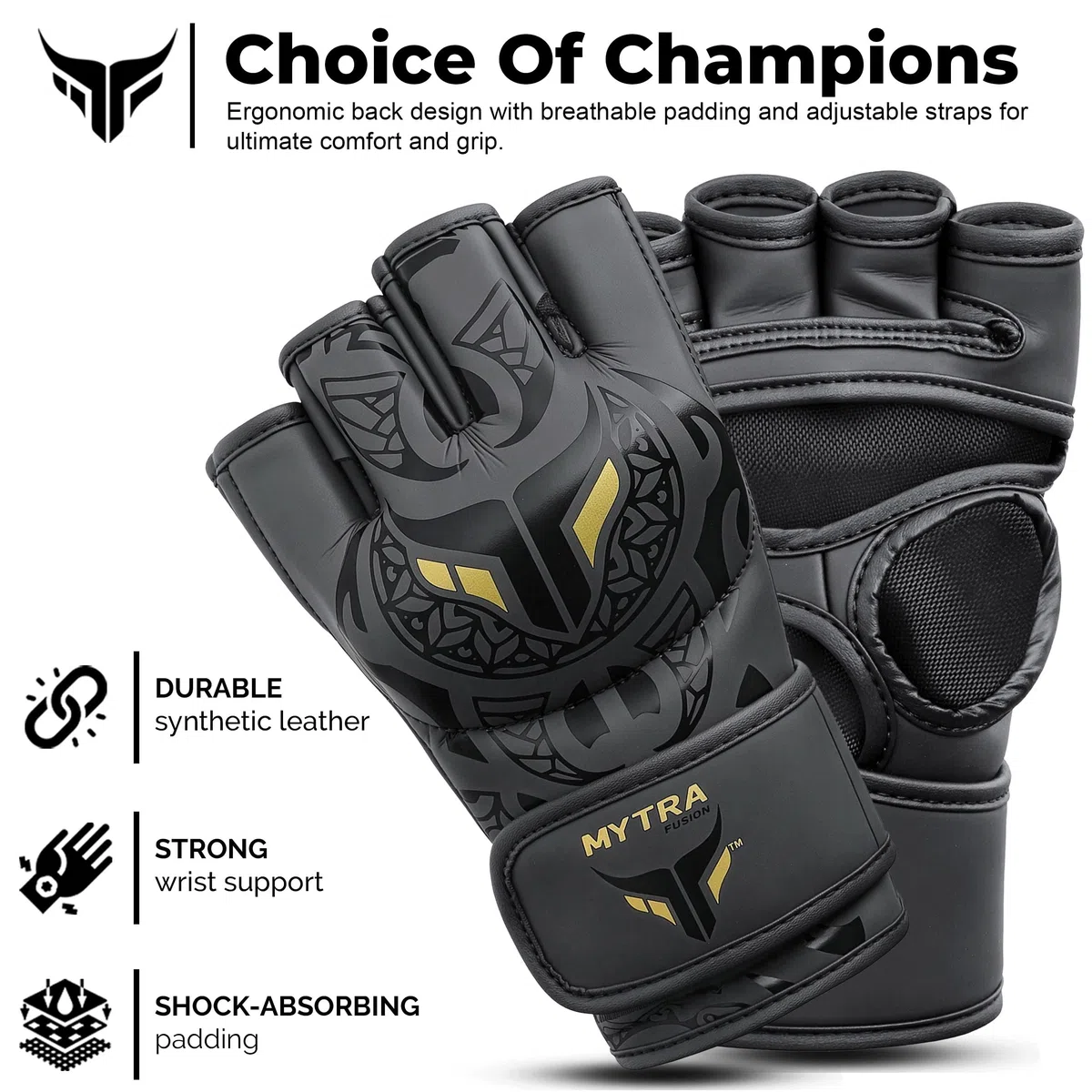 Gants MMA Hommes et Femmes — Conception de Paume Ouverte Respirante Gants Sparring MMA avec Support de Poignet pour Kickboxing, Muay Thai, Combat en Cage et Arts Martiaux