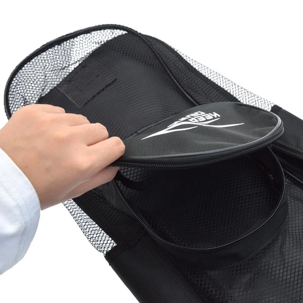 Oniissy Sac en maille pour palmes de plongée sous-marine et accessoires, poche supplémentaire, sac en maille robuste, pour palmes de plongée sous-marine