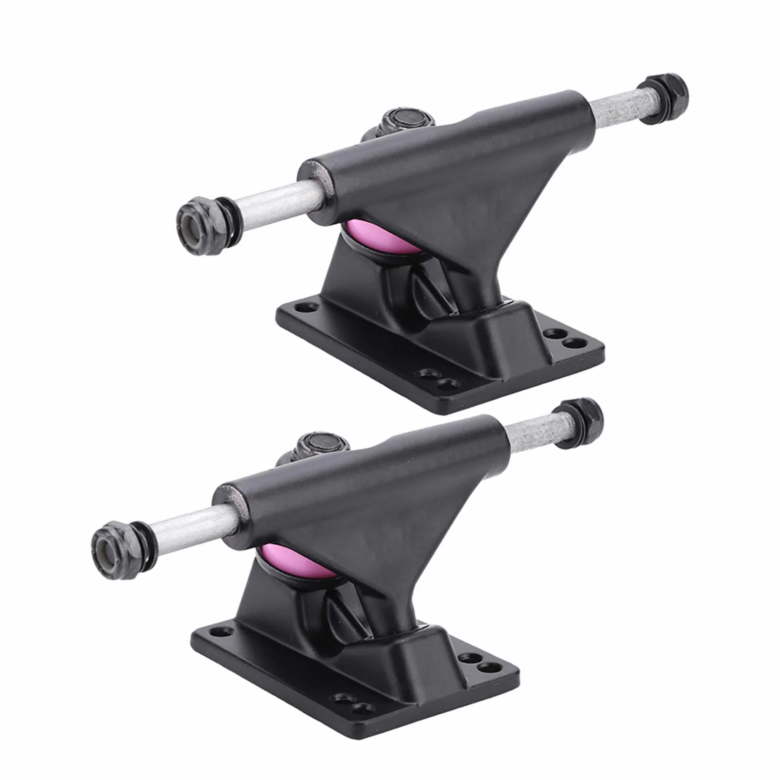 KIMISS 2pcs Skateboard Trucks, Roues ABEC Longboard 3,0 Pouces Skateboard Combo 3,25 Pouces Camions 3,8, Camions Tonnerre, 2 Accessoires Skatebaord (Couleur Aléatoire du Coussinet en PU)