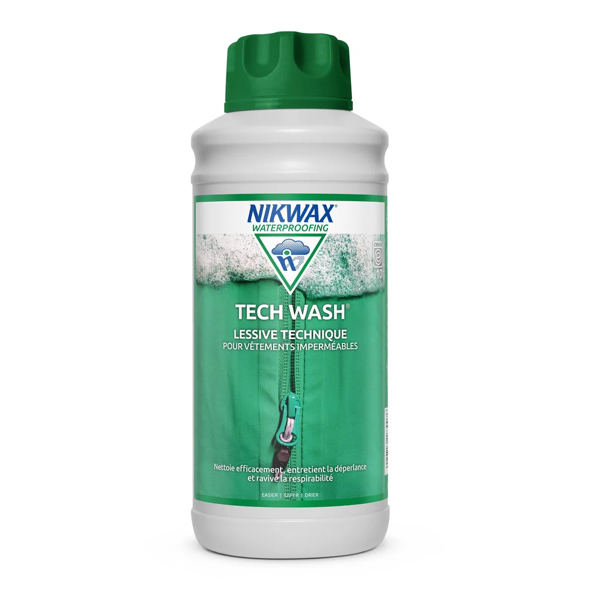 Lessive technique NIKWAX TECH WASH 1Litre - Nettoyant conçu pour revitaliser la déperlance et la respirabilité des équipements imperméables, des vêtements et sacs de couchage synthétiques de plein air