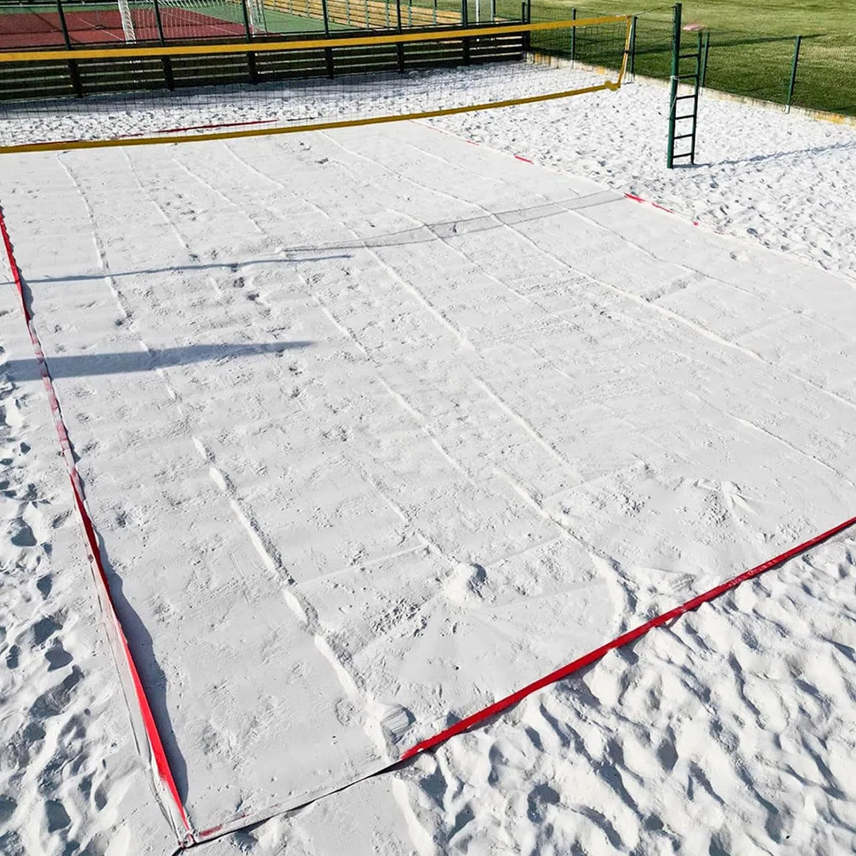 Lignes de beach-volley - Cordons de délimitation de terrain de jeu lumineux - Piquets en acier inoxydable - Système de marquage toutes saisons pour parcs d'arrière-cour, jeux, tournois - Équipement de