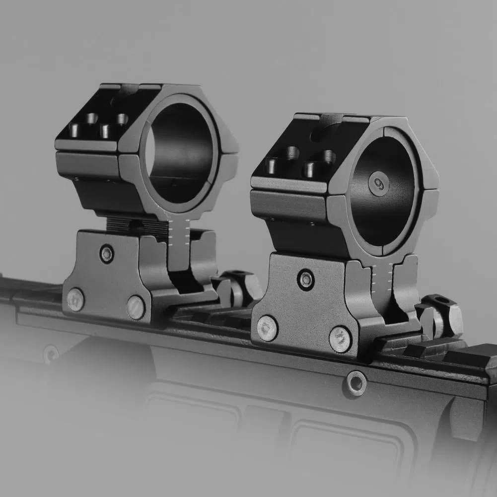 Home Safety 25,4 mm et 30 mmAnneaux de Montage Précis Picatinny, Support de Lunette de Visée à Hauteur Réglable pour 11mm/20mm Rail Metallique