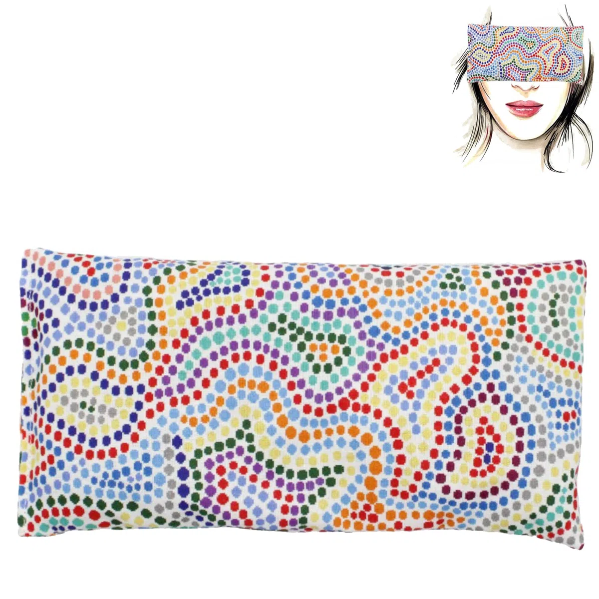 Coussins pour les yeux "Pack 3 - allegro" - Graines de Lavande et de riz - Yoga, méditation, relaxation, reposer des yeux