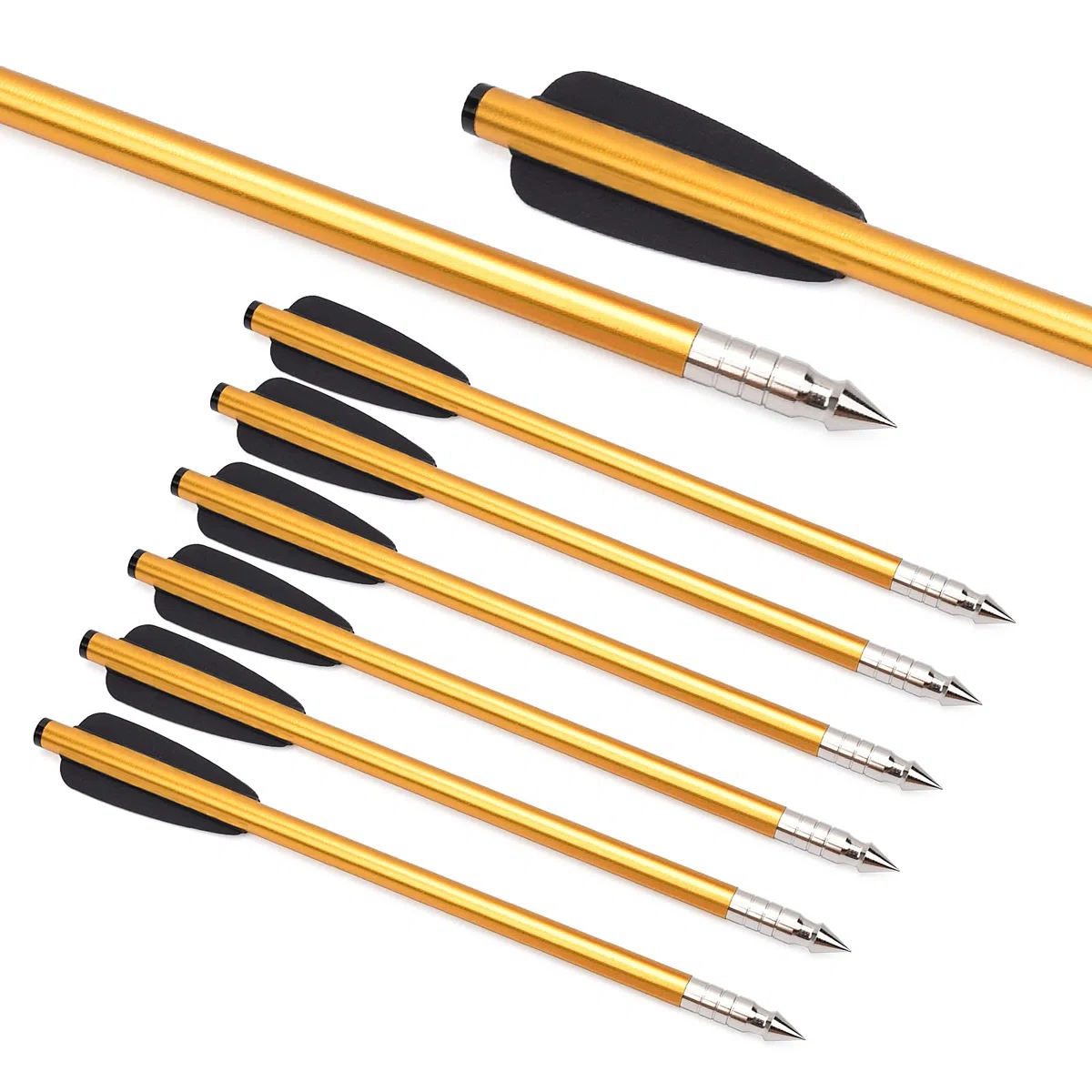 NIKA ARCHERY Arbalète Boulon 6.3'' Pistolet Arbalète Aluminium Arbalète Flèches avec Impact Vis 50 à 80 LBS pour Pratiquer la Cible de tir et la Chasse