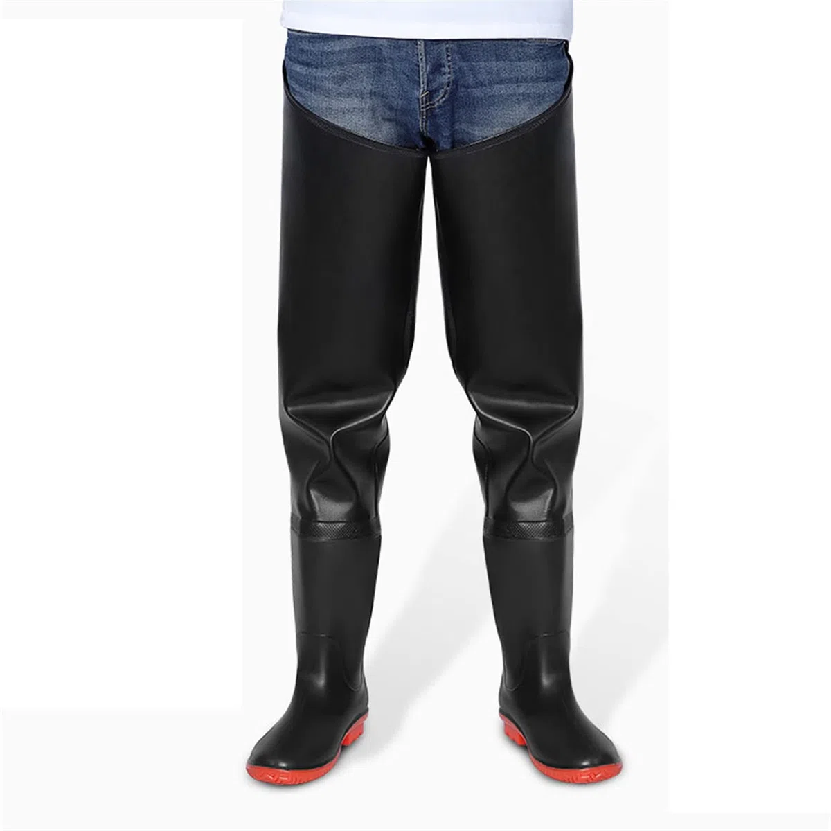 Cuissardes Réglables en PVC pour Homme Et Femme Bottes en Caoutchouc De Pluie Polyvalentes 100% Imperméables sur Le Genou Pantalon De Pêche Cuissardes De Chasse Antidérapantes