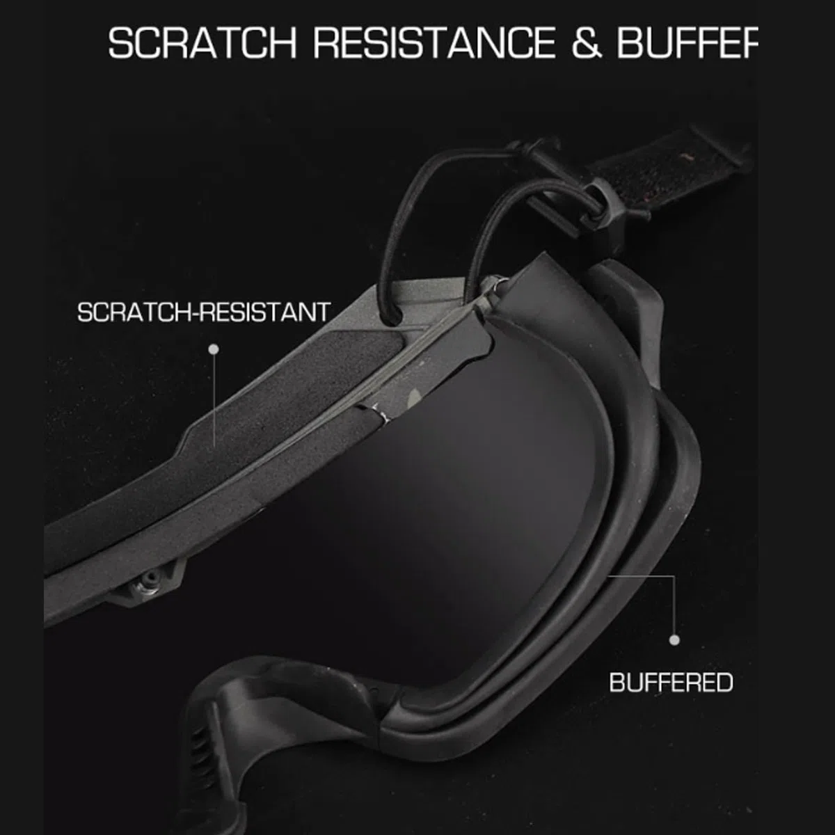 Lunettes Airsoft Split à Deux Modes, Accessoires Tactiques pour Casque à Fixation Rapide, pour Équipement de Chasse Fixation par Clip sur Rail