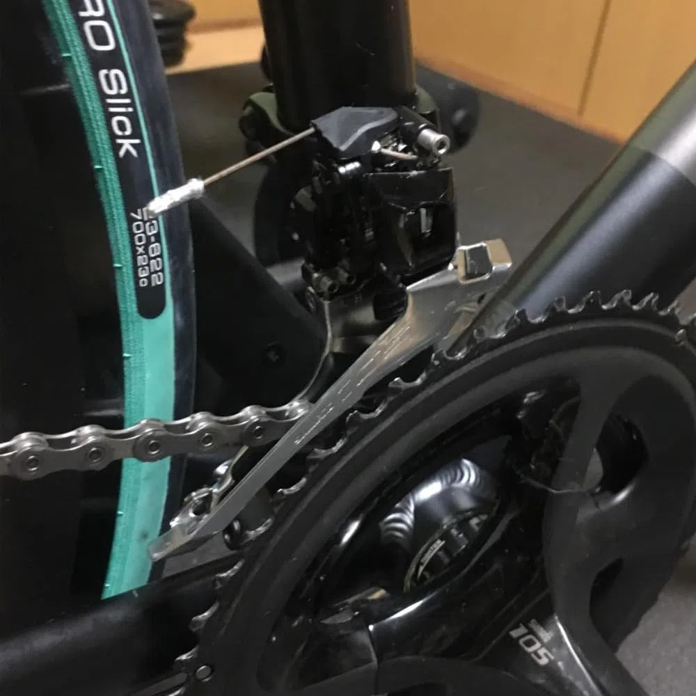 CYSKY Dérailleur Avant 2 Vitesses pour Vélo de Route, Type Clip Ring pour Tube de Diamètre 31,8/34,9mm, Compatible avec Shimano R2000