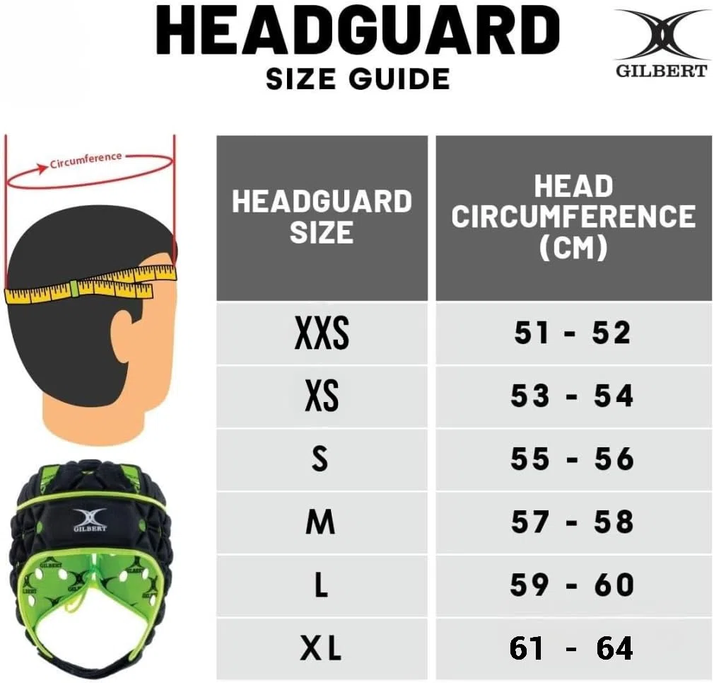 Casque Rugby Gilbert XP 250 rouge (Headguard), tailles senior/junior