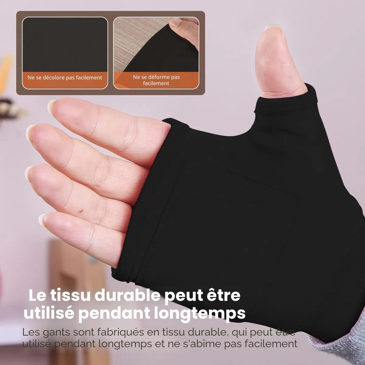 Gants chauffants à 3 niveaux rechargeables, gants chauffants USB, mitaines chauffantes, gants de travail sans doigts, gants chauffants à batterie, gants chauffants cadeaux pour homme et femme