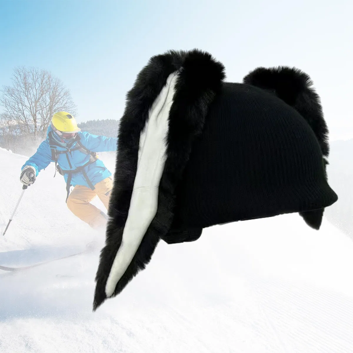 Amagogo Housse de Casque Moto en Peluche, Couvre-Casque Moto Amusante avec Motif Animal Mignon, Housse de Protection de Dessin Animé, Chaleur Hivernale, pour Hommes et Femmes