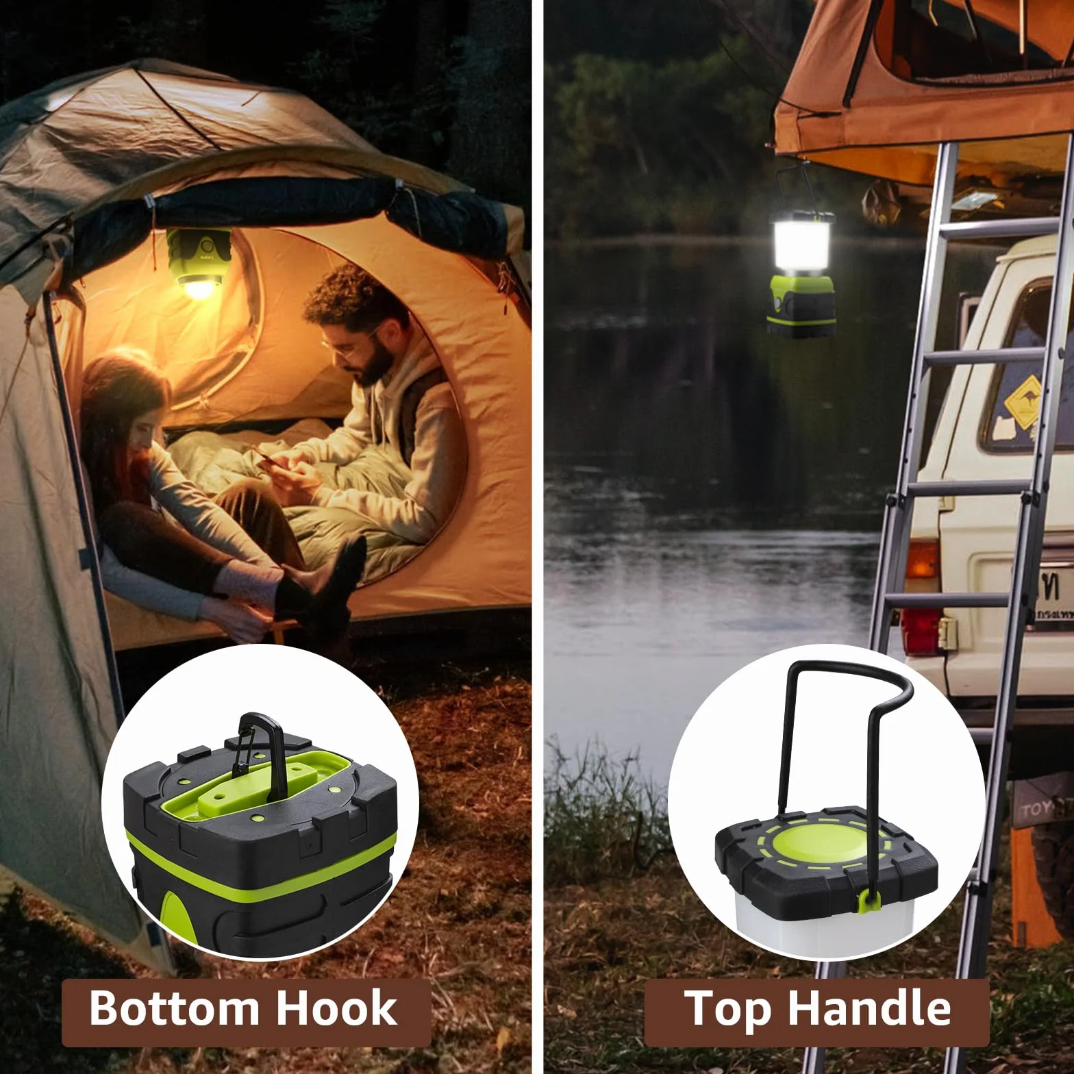 Lepro Lampe Camping LED, Lanterne Camping Puissante 1500lm, Alimentation par pile, Luminosité Réglable, Etanche, pour Camping, Bricolage, Urgence, Secours, Garage, Cave