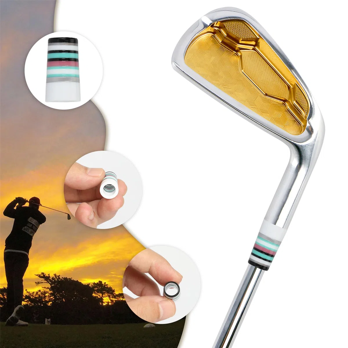 Les Ferrules Coniques De Golf 10 Pcs S'adaptent À 0 35 Pouce 0 37 Pouce Et Arbres Parallèles