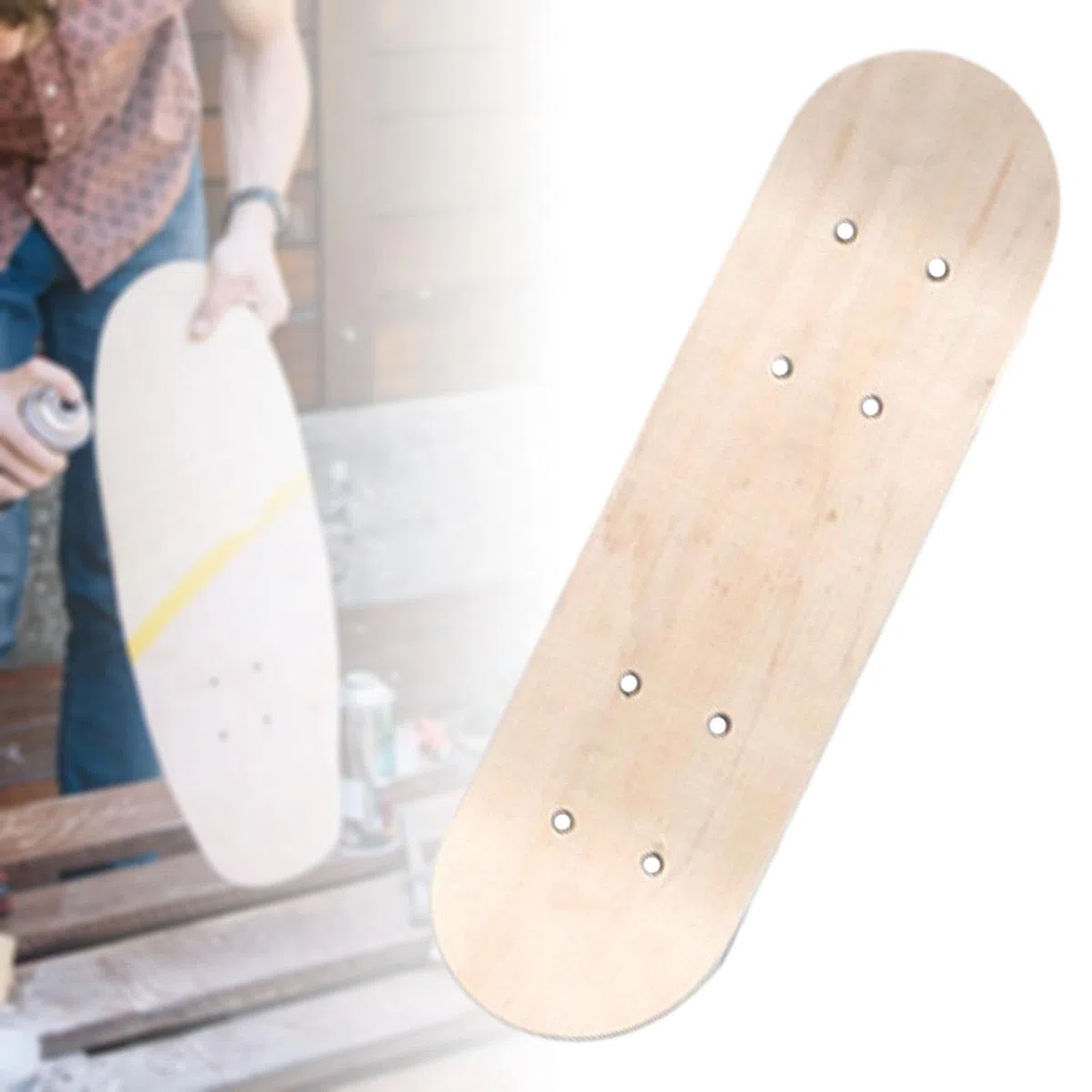 Planche à roulettes Vierge, Planche en Bois de Peinture à Faire soi-même, Planche à roulettes pour Enfants pour garçons et Filles débutants