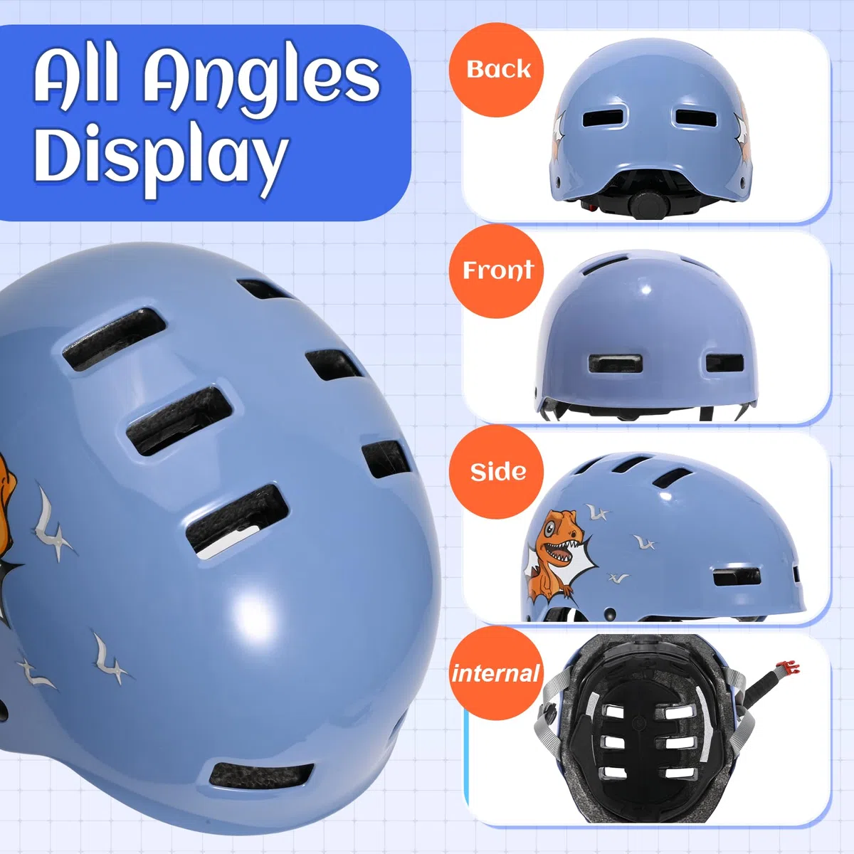 Casque de vélo Enfant réglable pour garçons Filles Enfants Adolescents, Casque de Protection Velo Enfant pour Skateboard vélo Trottinette Rollers et Cyclisme