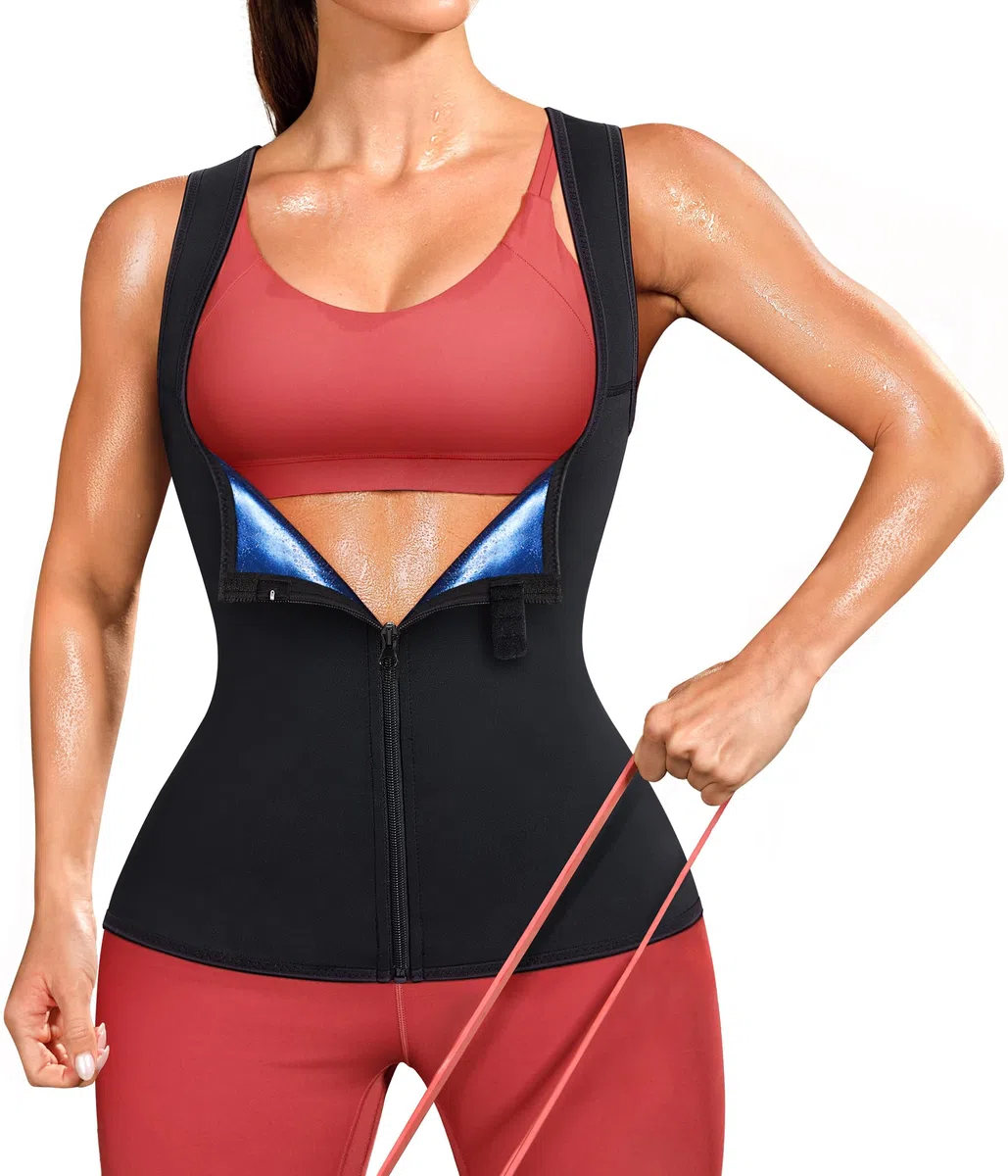 KUMAYES Vêtements de Sudation Femme Gilet de Sudation amincissant Débardeur Minceur Corset Gaine Amincissante Ventre Plat