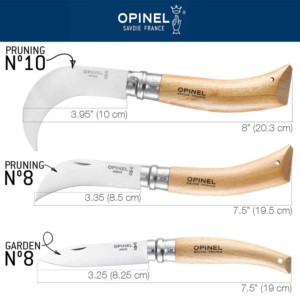 Opinel Horticultural Knife-Brown 8 cm