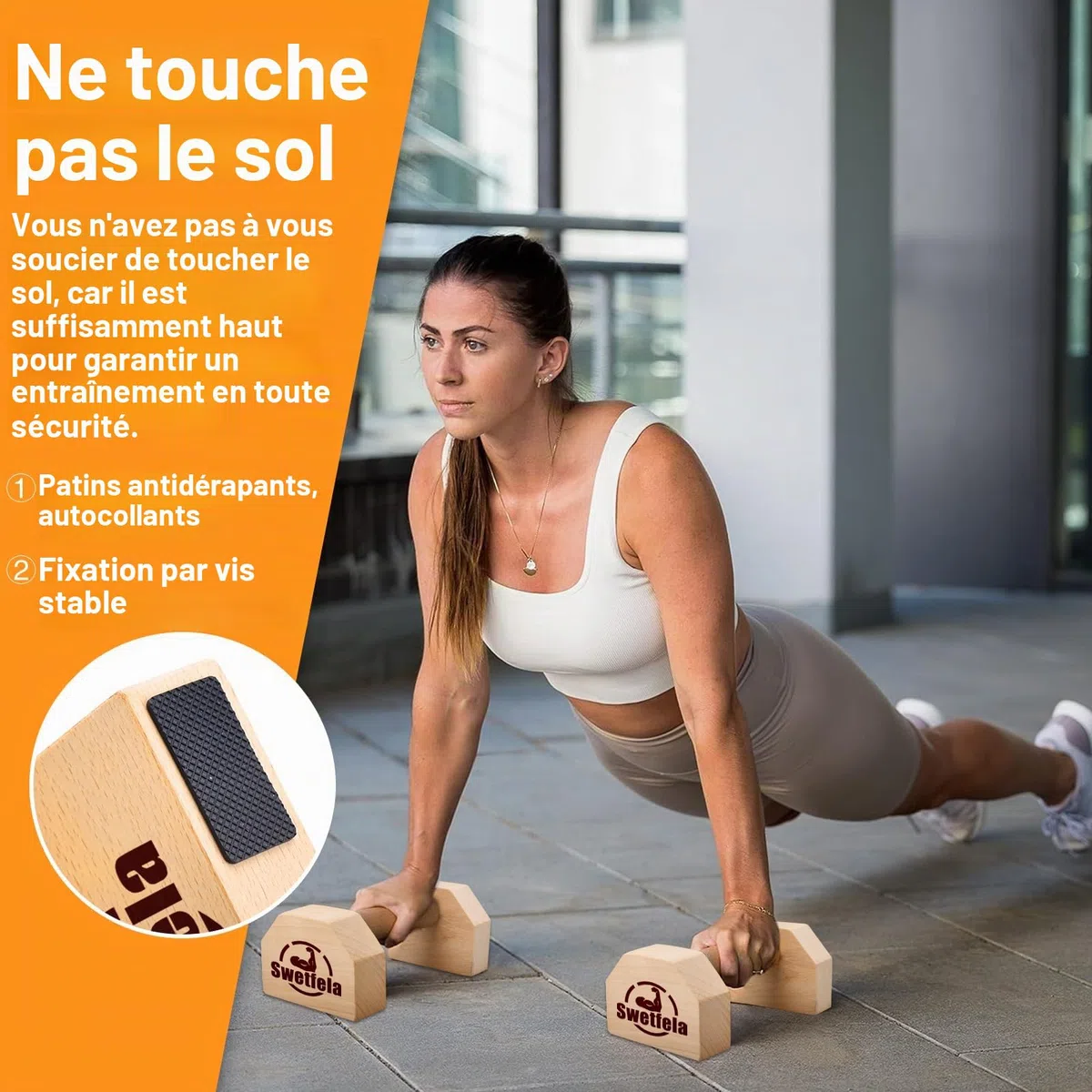 Parallettes, 2 Poignées De Pompes ParallèLes En Bois, Calisthenics, Poignées Antidérapantes, Barres Parallèles De Gymnastique, Barres Parallèles Pour L'IntéRieur Et L'Extérieur Pour La Calisthénie