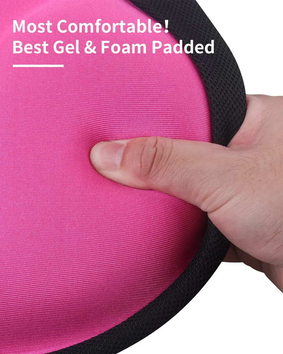 MSDADA Housse de Selle pour Homme et Femme - 29 x 27 cm - Doux et Confortable - Respirante - Large Housse de Selle de vélo pour VTT, vélo de Course, vélo d'appartement (Rose)