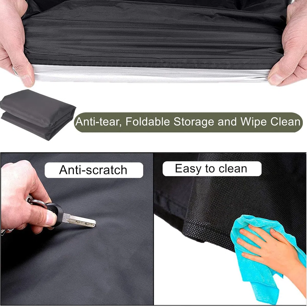 Generic Housse de Sac de Frappe Imperméable Extérieur Intérieur, Sac de Boxe et Kick-Boxing, Noir, Adulte, Tissu Oxford 420D, 34 x 147,8 cm