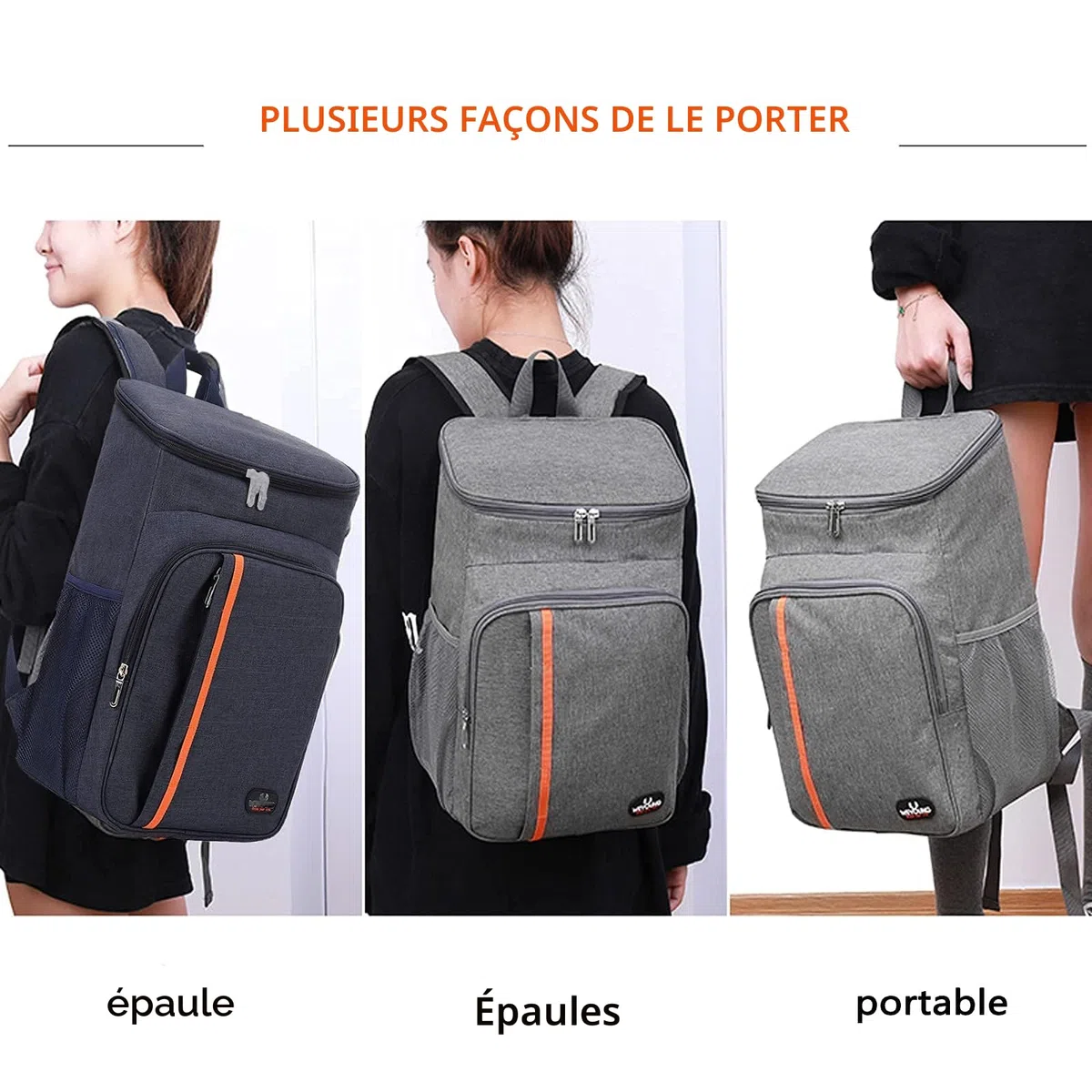 Sac à Dos Isotherme à Glacière 22L,Sac de Pique-Nique Sac Isotherme Portable Cooler Backpack Bag, pour Hommes Femmes pour Déjeuner Plage Camping BBQ Travail Ecole Pique-Nique